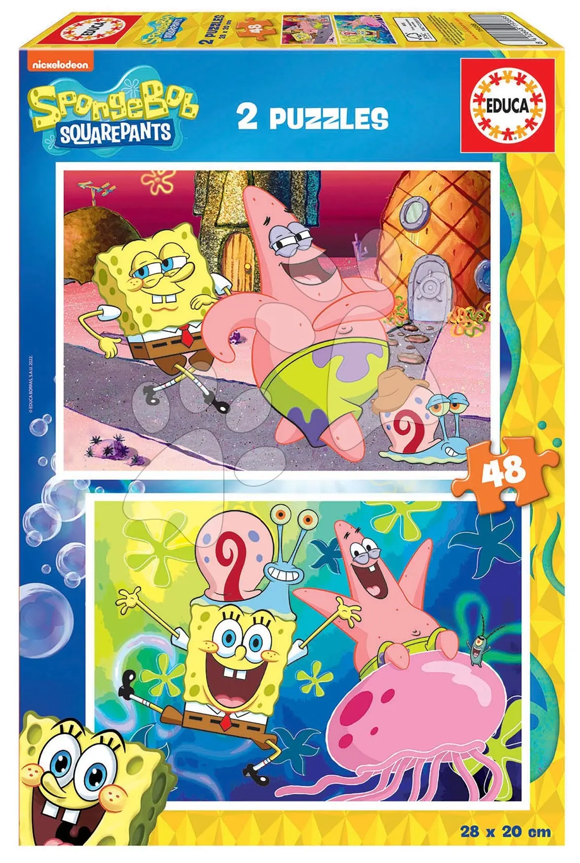 Puzzle Sponge Bob Educa 2 x 48 dílků
