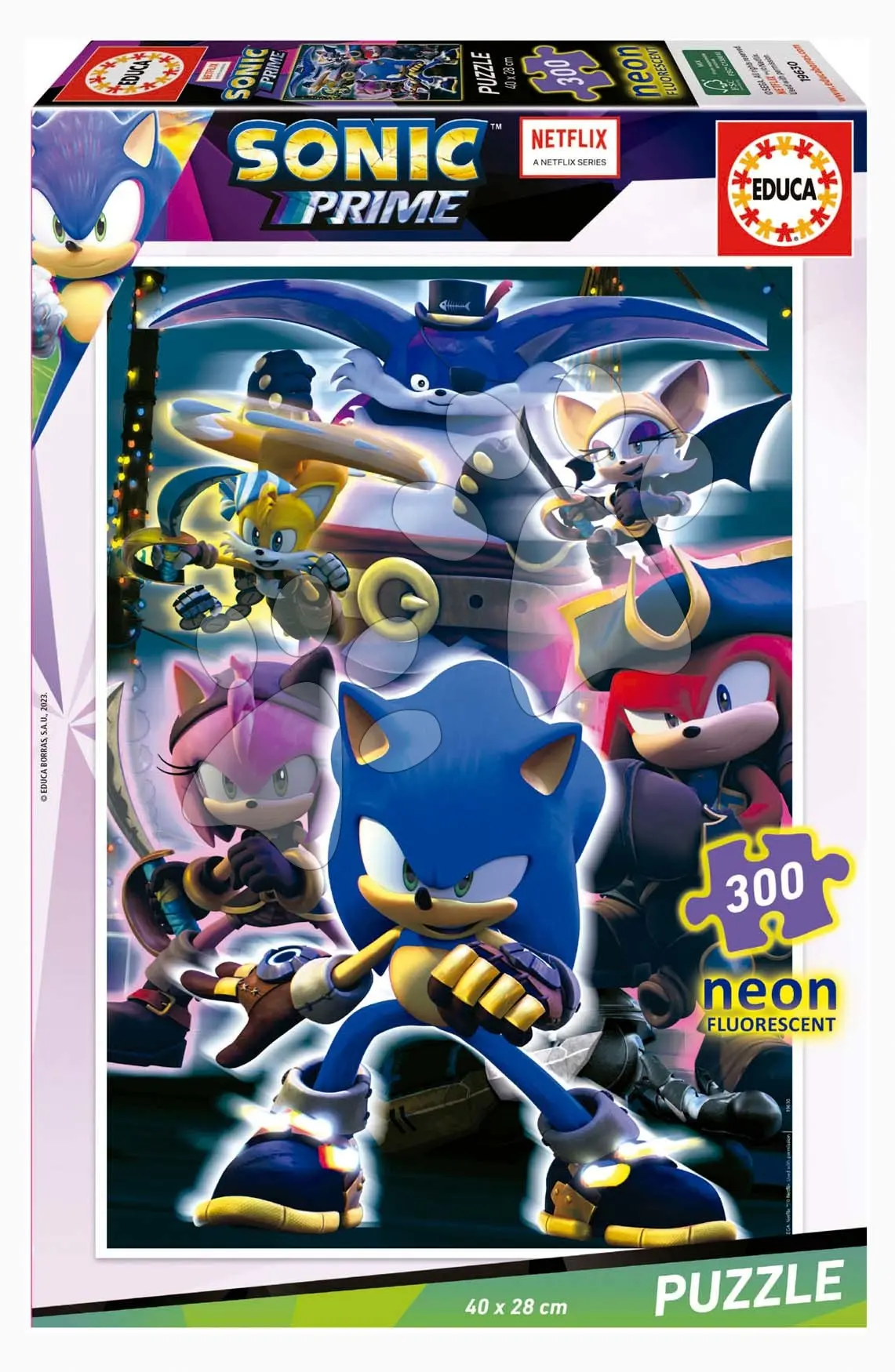 Puzzle svítící Sonic Prime 300 dílků
