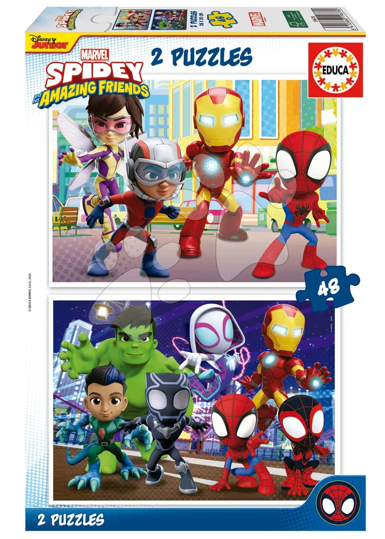 EDUCA Puzzle Spidey a jeho úžasní přátelé 2x48 dílků 152682