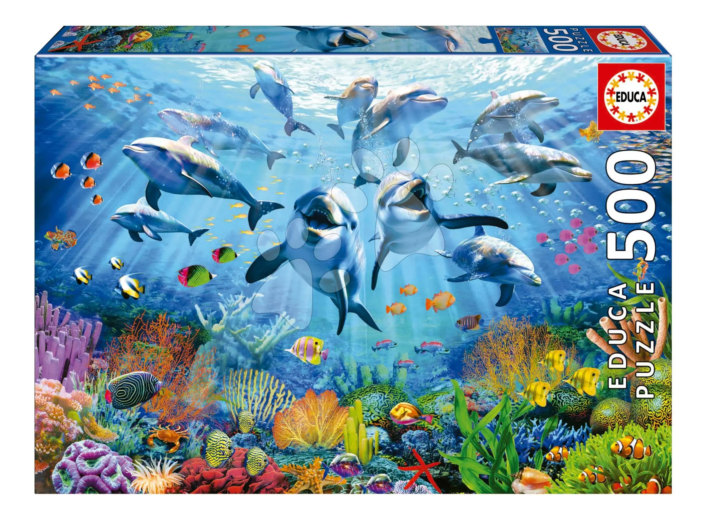 Puzzle Party Under The Sea Educa 500 dílků a Fix lepidlo