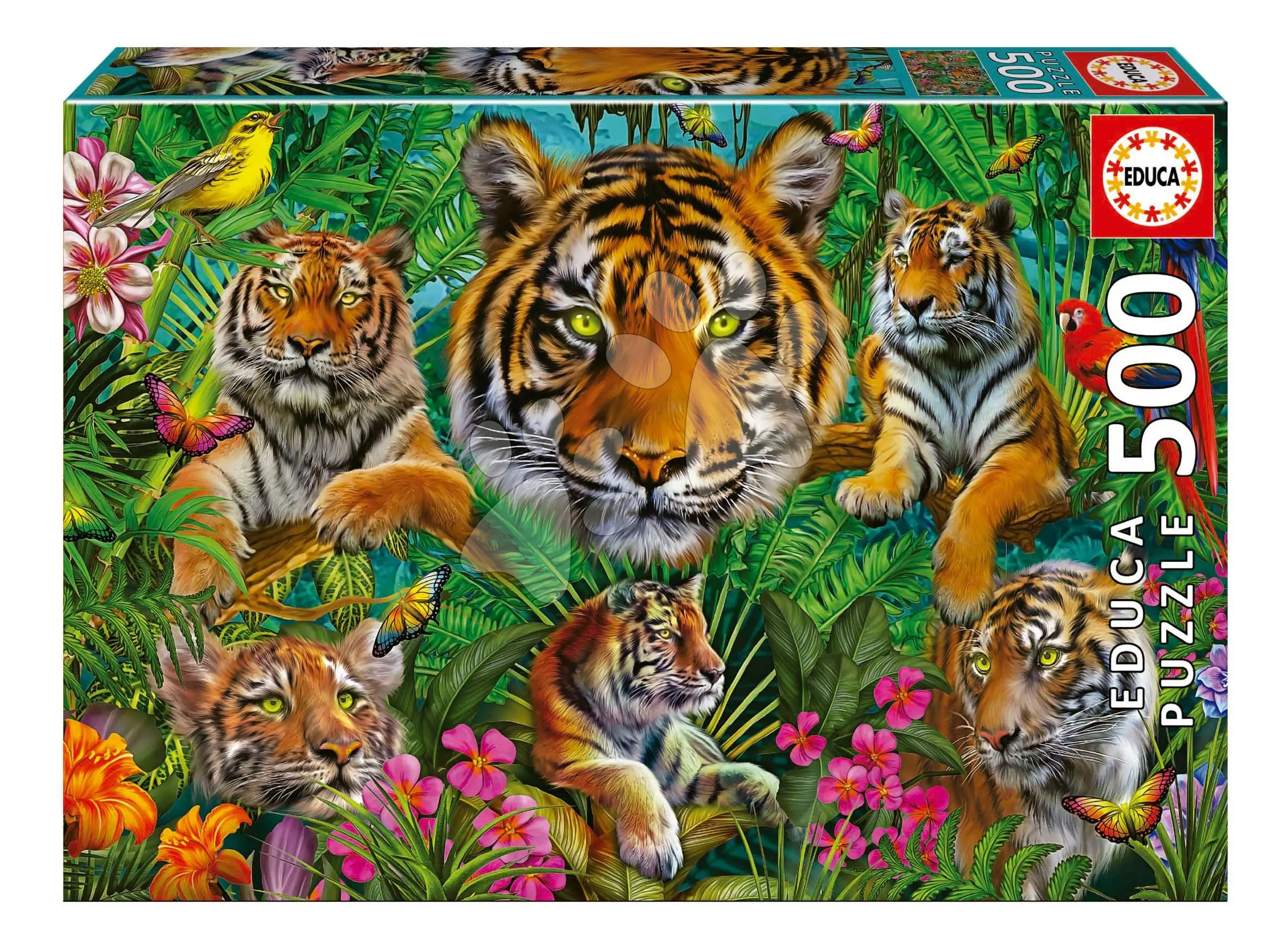 Puzzle Tiger Jungle Educa 500 dílků a Fix lepidlo