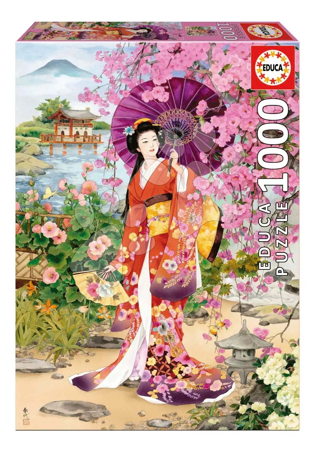 Puzzle Teien Haruyo Morita Educa 1000 dílků a Fix lepidlo