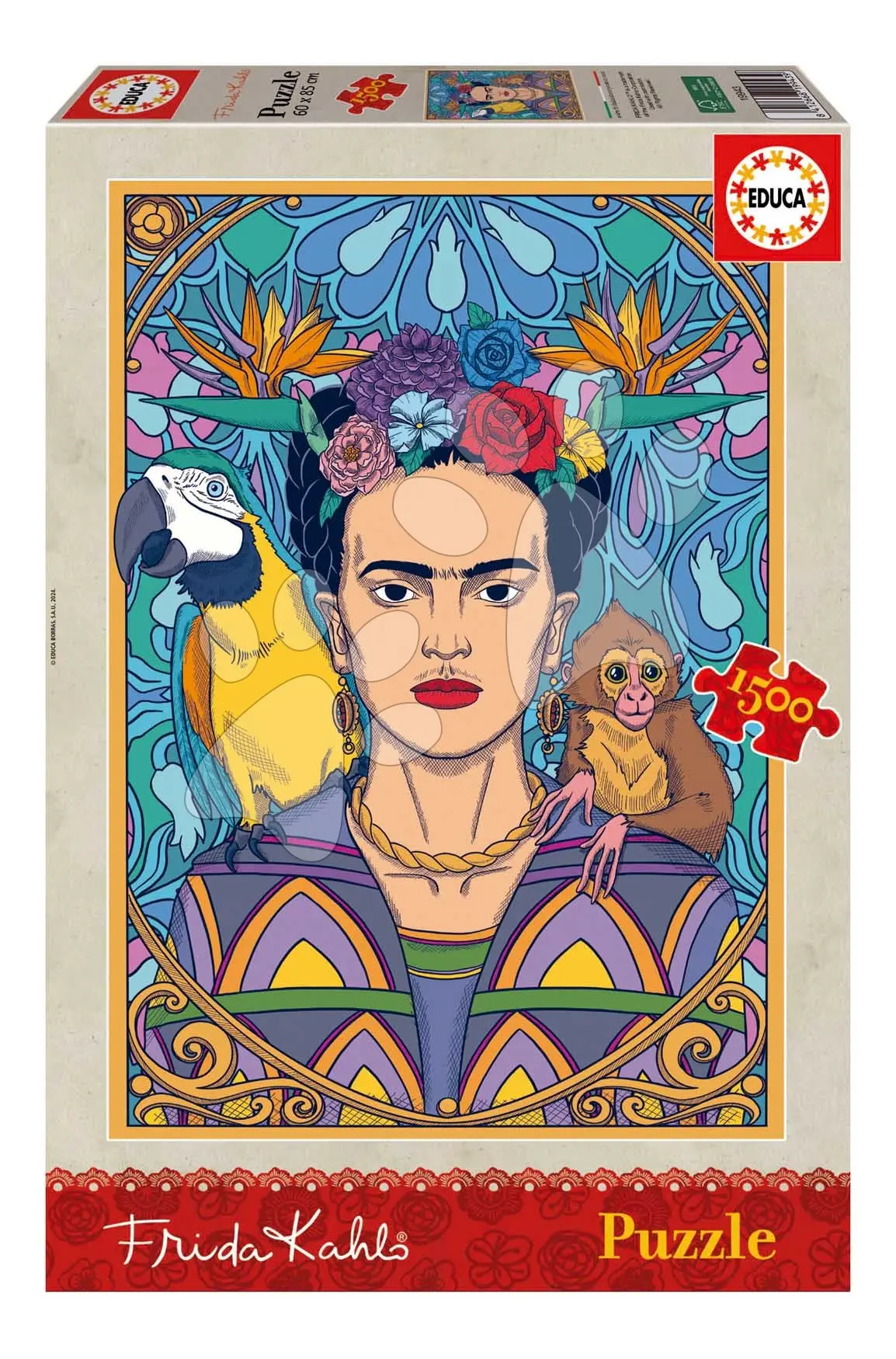Puzzle Frida Kahlo Educa 1500 dílků a Fix lepidlo