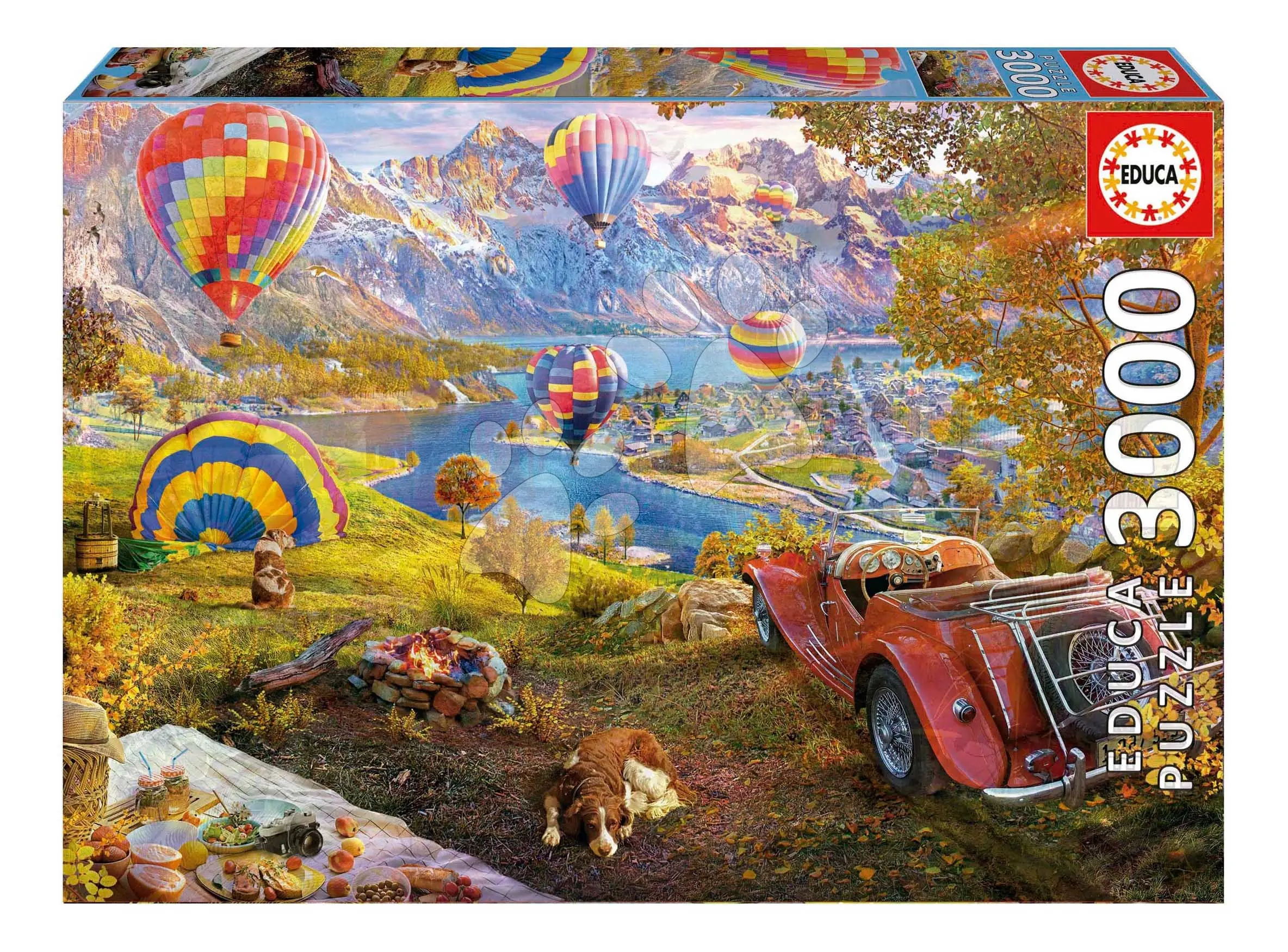 Puzzle Hot Air Balloon Valley Educa 3000 dílků