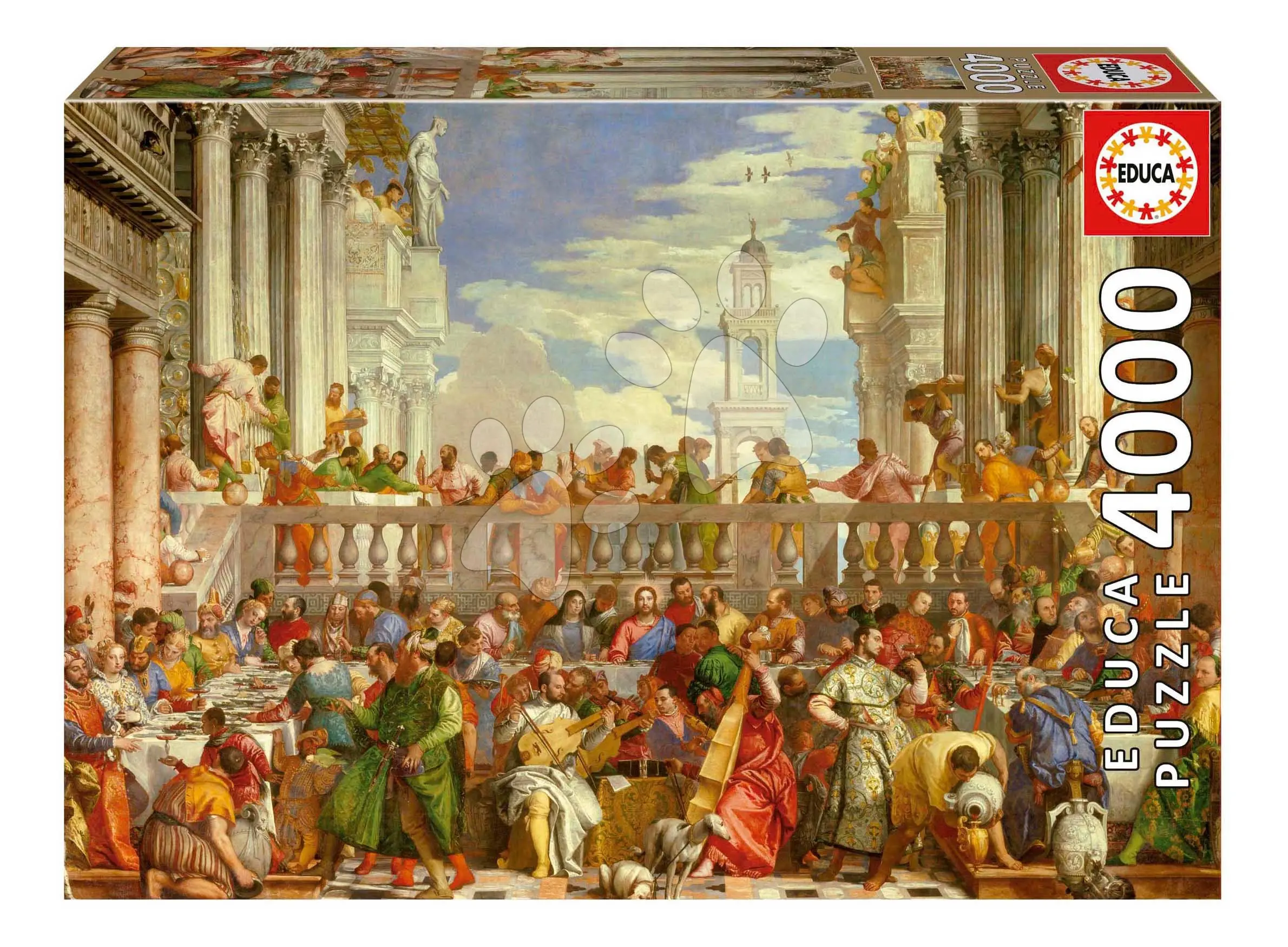 Puzzle The Wedding At Cana Paolo Veronese Educa 4000 dílků a Fix lepidlo