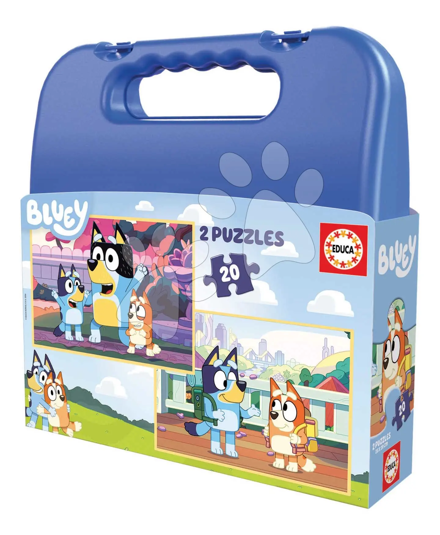 Puzzle v kufříku Bluey Case Educa 2 x 20 dílků