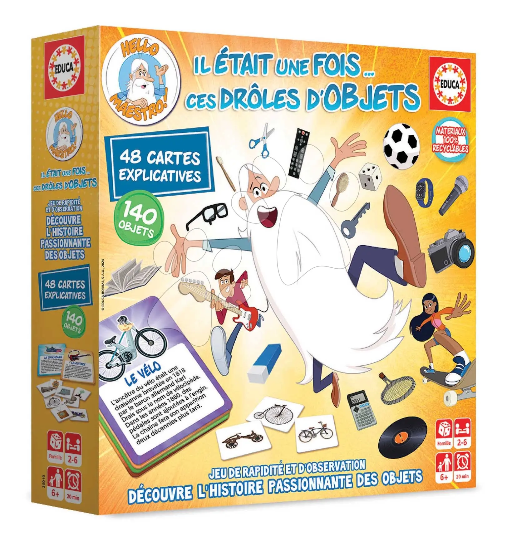Společenská hra Once Upon a time Objects Educa Učíme se o historii předmětů 140 dílků ve francouzštině od 6 let