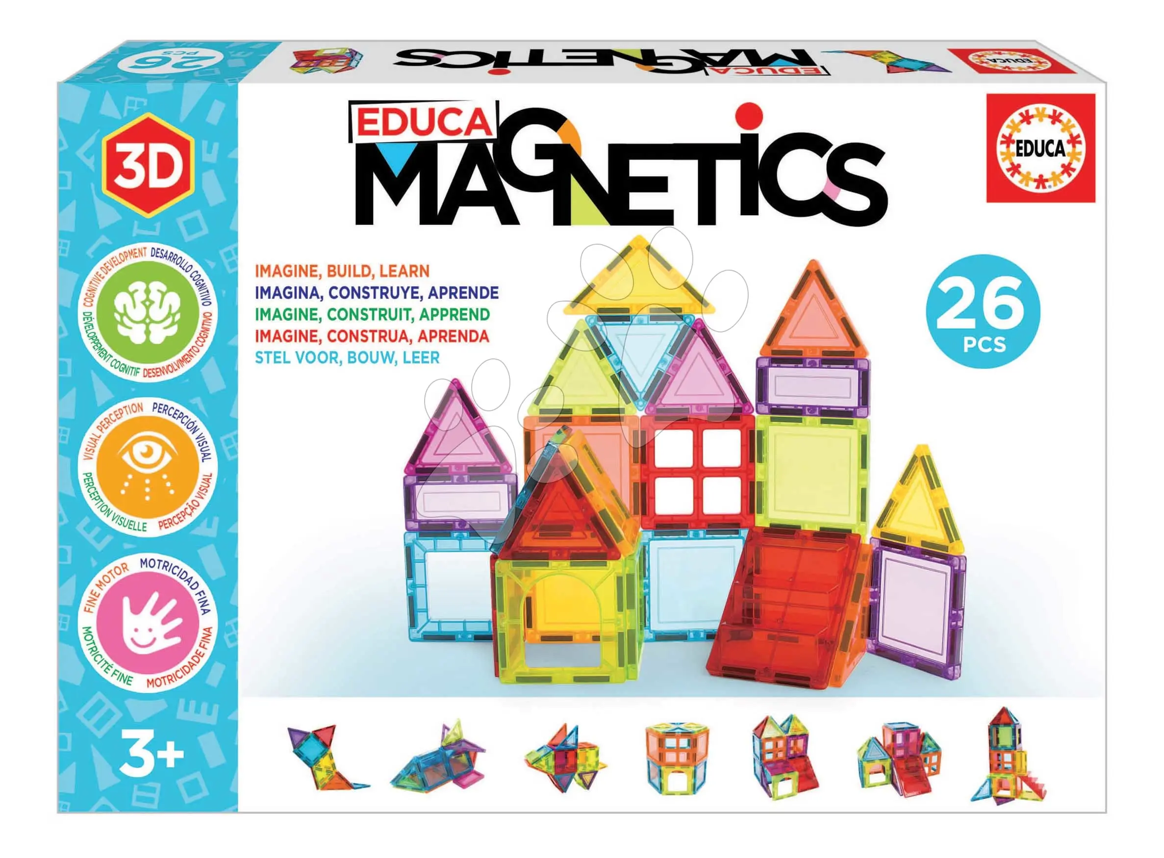 EDUCA Magnetická stavebnice Magnetics 26 dílků 160230