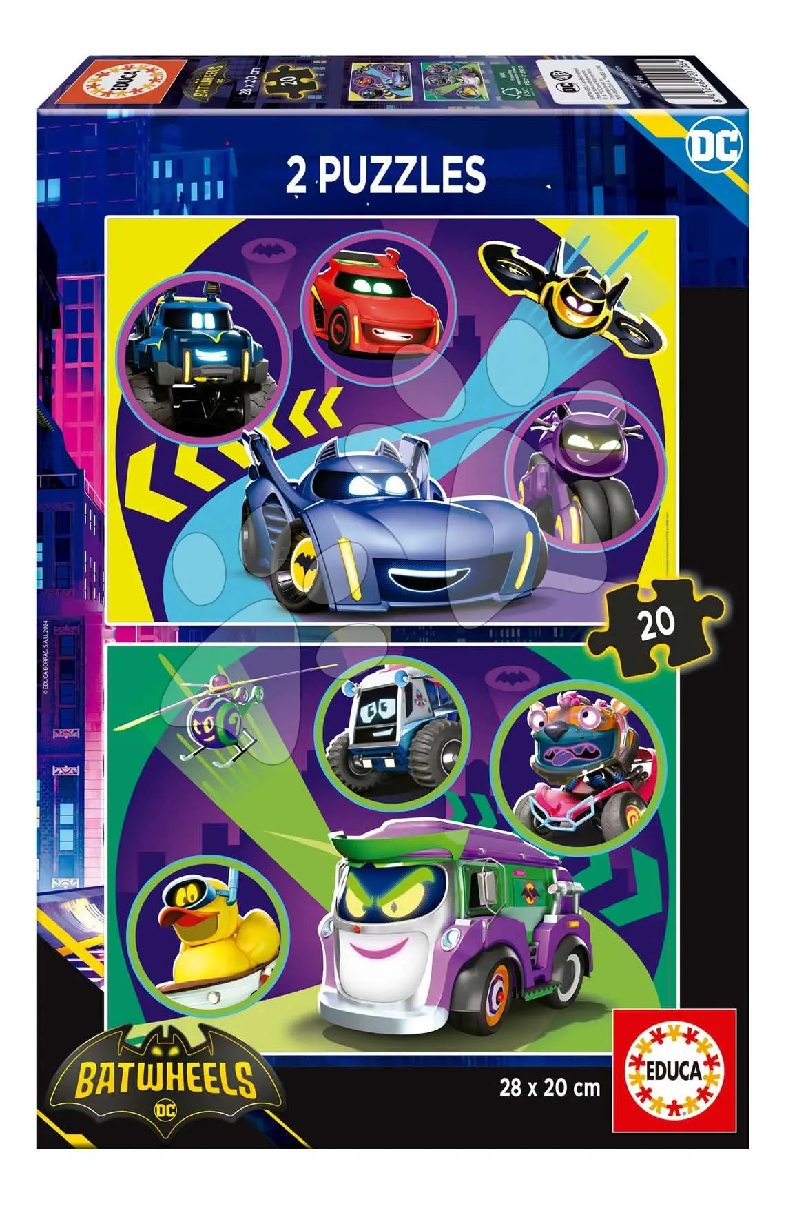 Puzzle DC Batwheels Educa 2 x 20 dílků