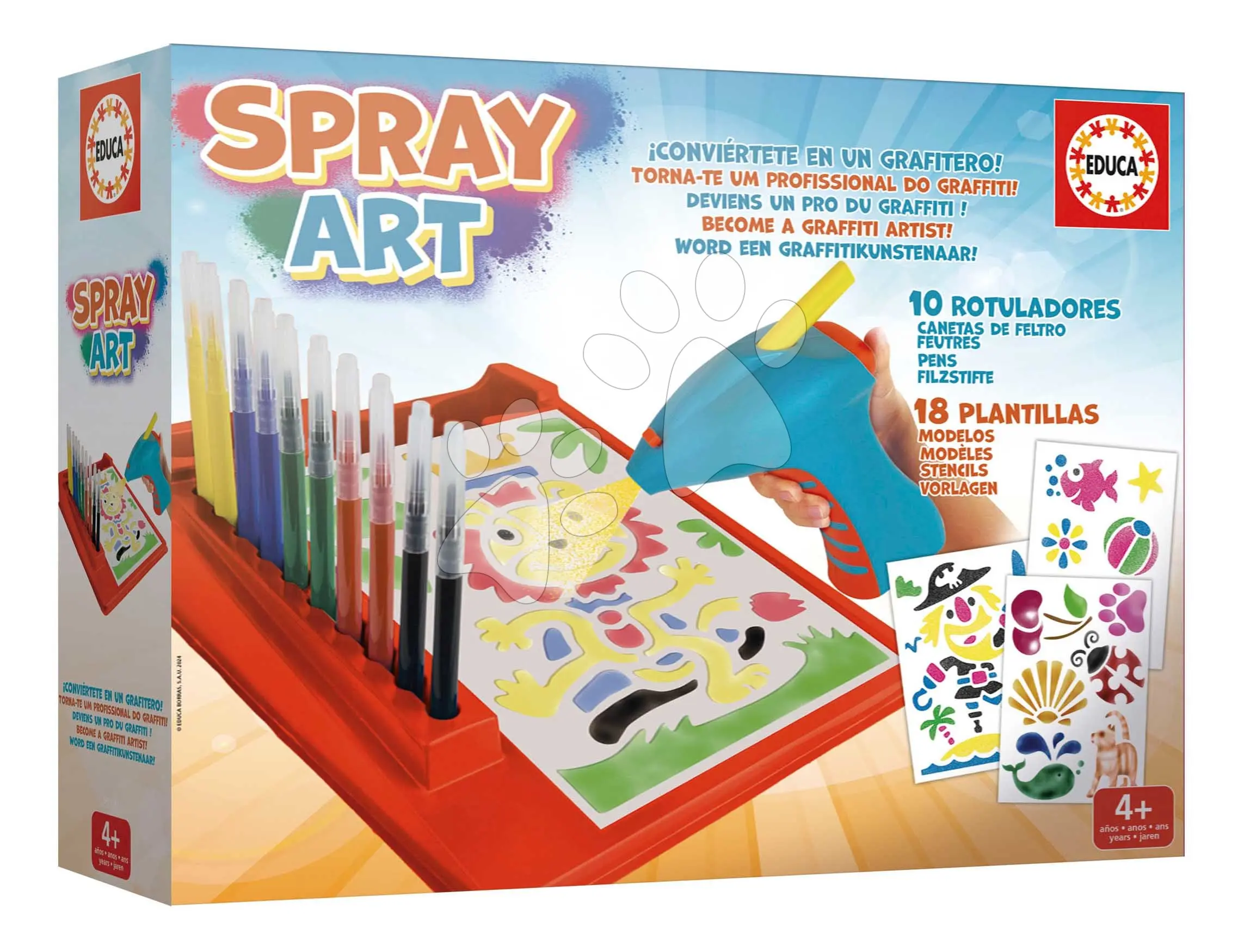 Kreativní tvoření se sprejem Spray Art Educa vytváření obrázků od 4 let