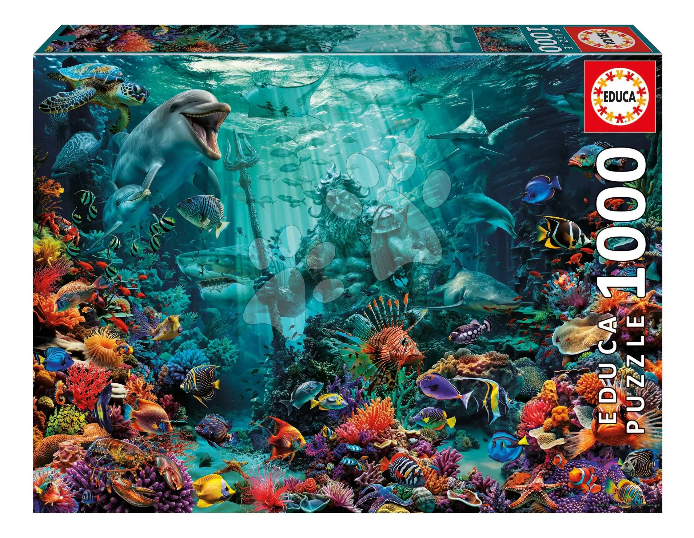Puzzle Poseidon Coral Reef Educa 1000 dílků a Fix lepidlo