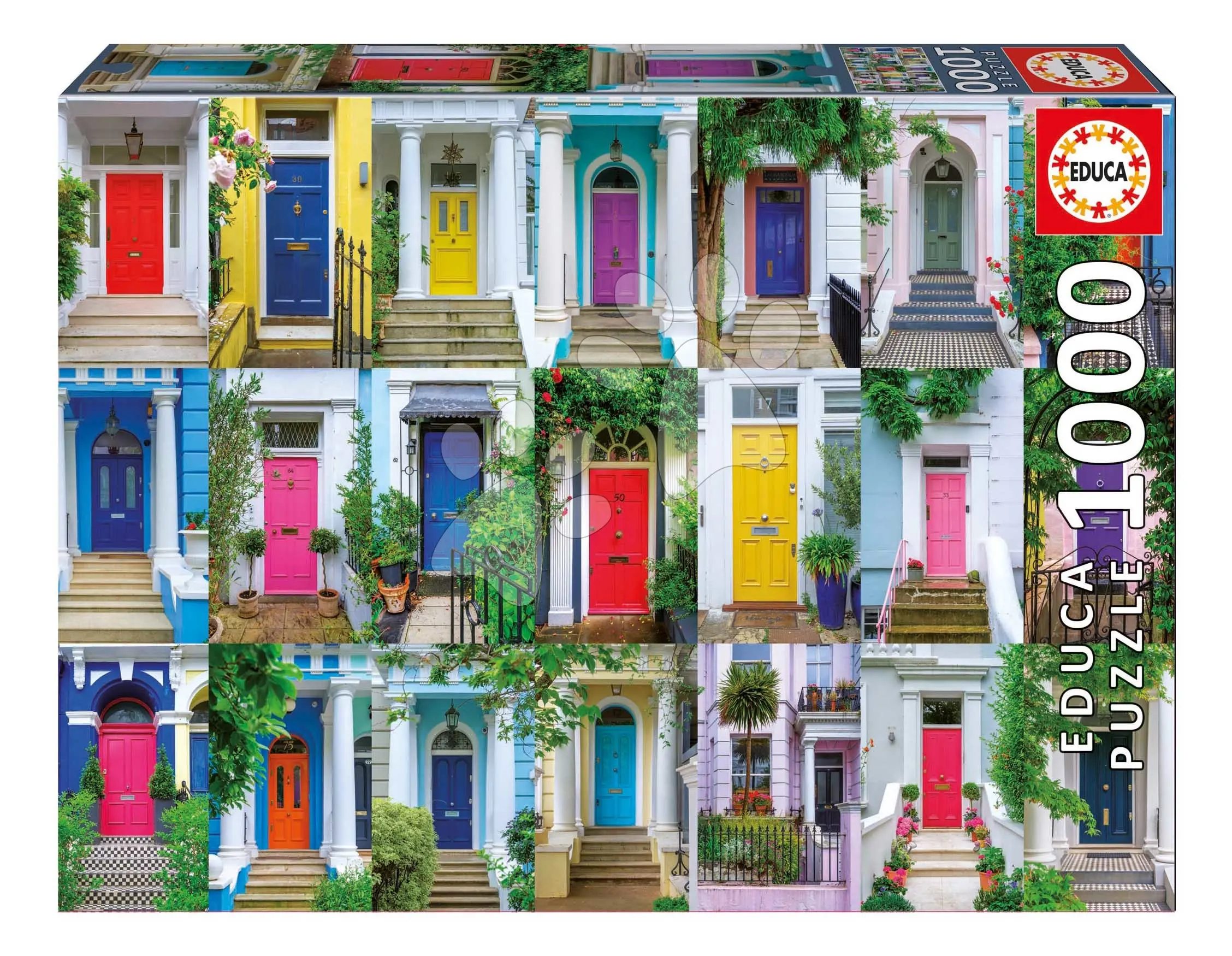 Puzzle Gates of Notting Hill Educa 1000 dílků a Fix lepidlo