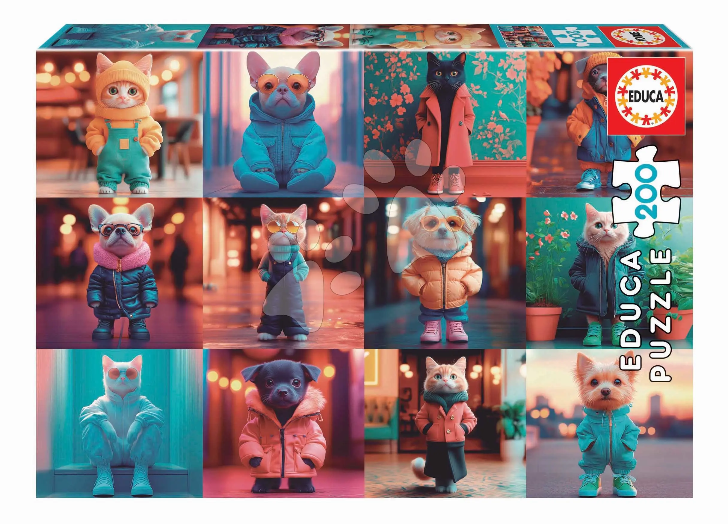 Puzzle Fashion Animals Educa 200 dílků od 6 let