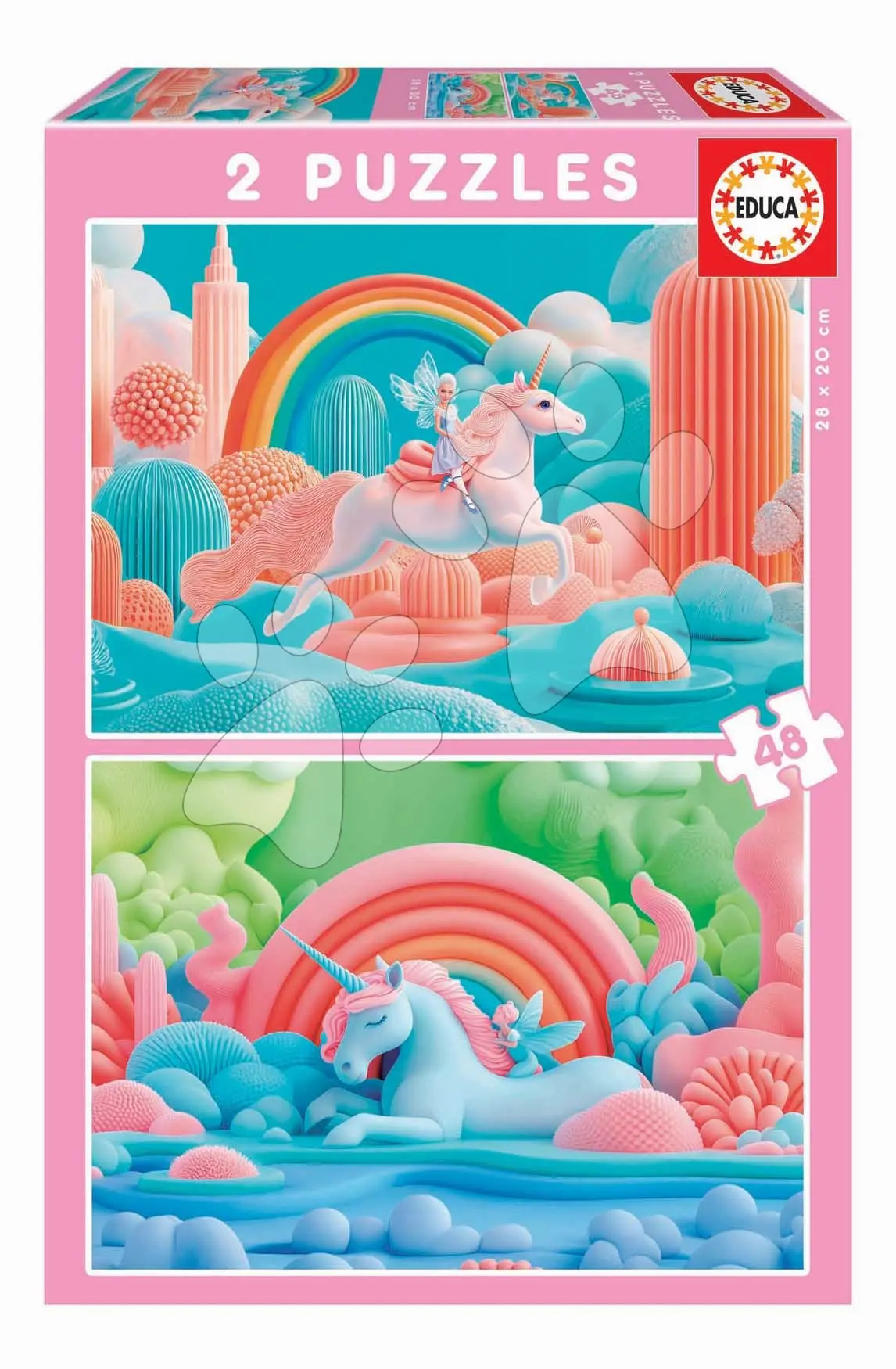 Puzzle Magic Unicorns Educa 2 x 48 dílků