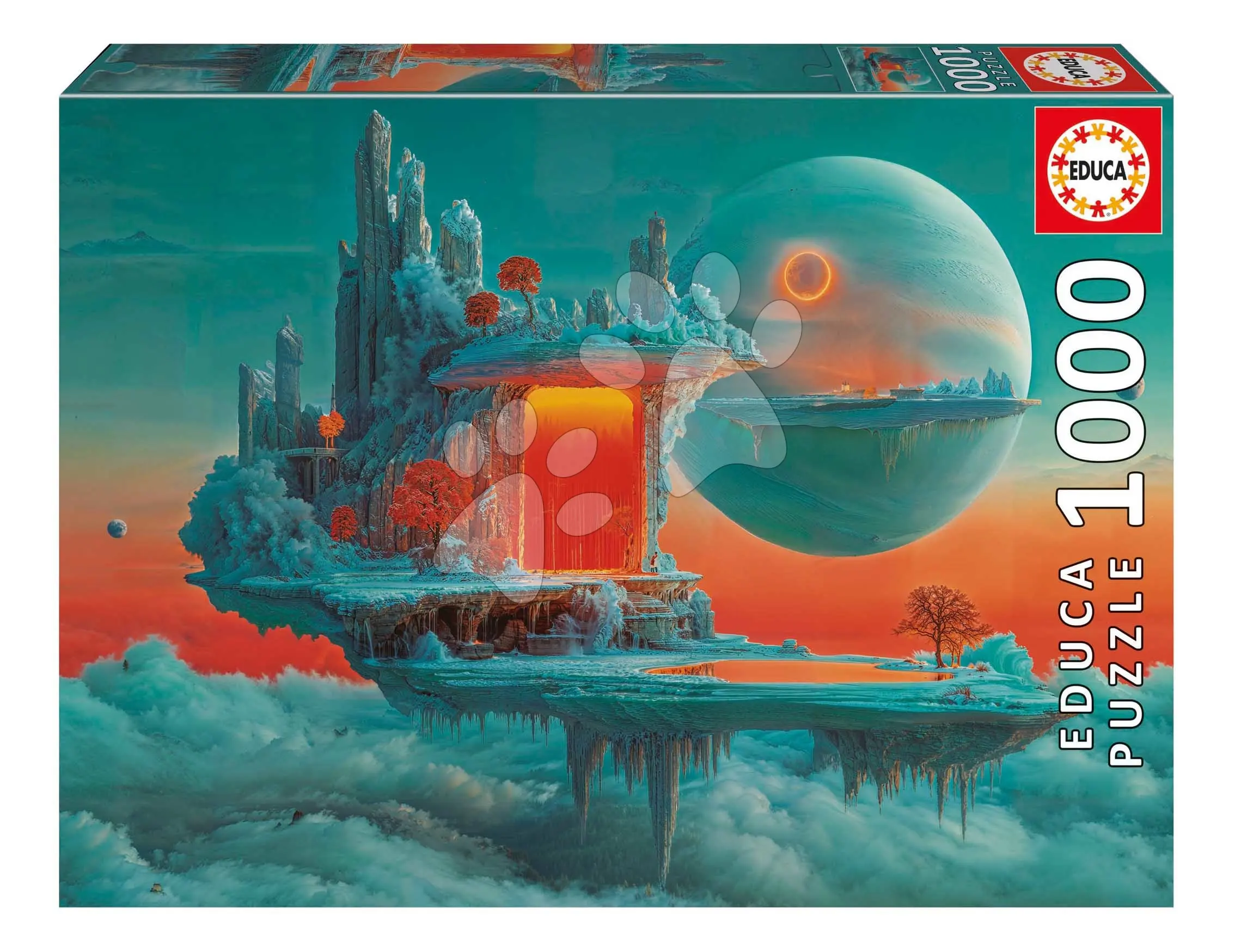 Puzzle Planet of Fire and Ice Educa 1000 dílků a Fix lepidlo