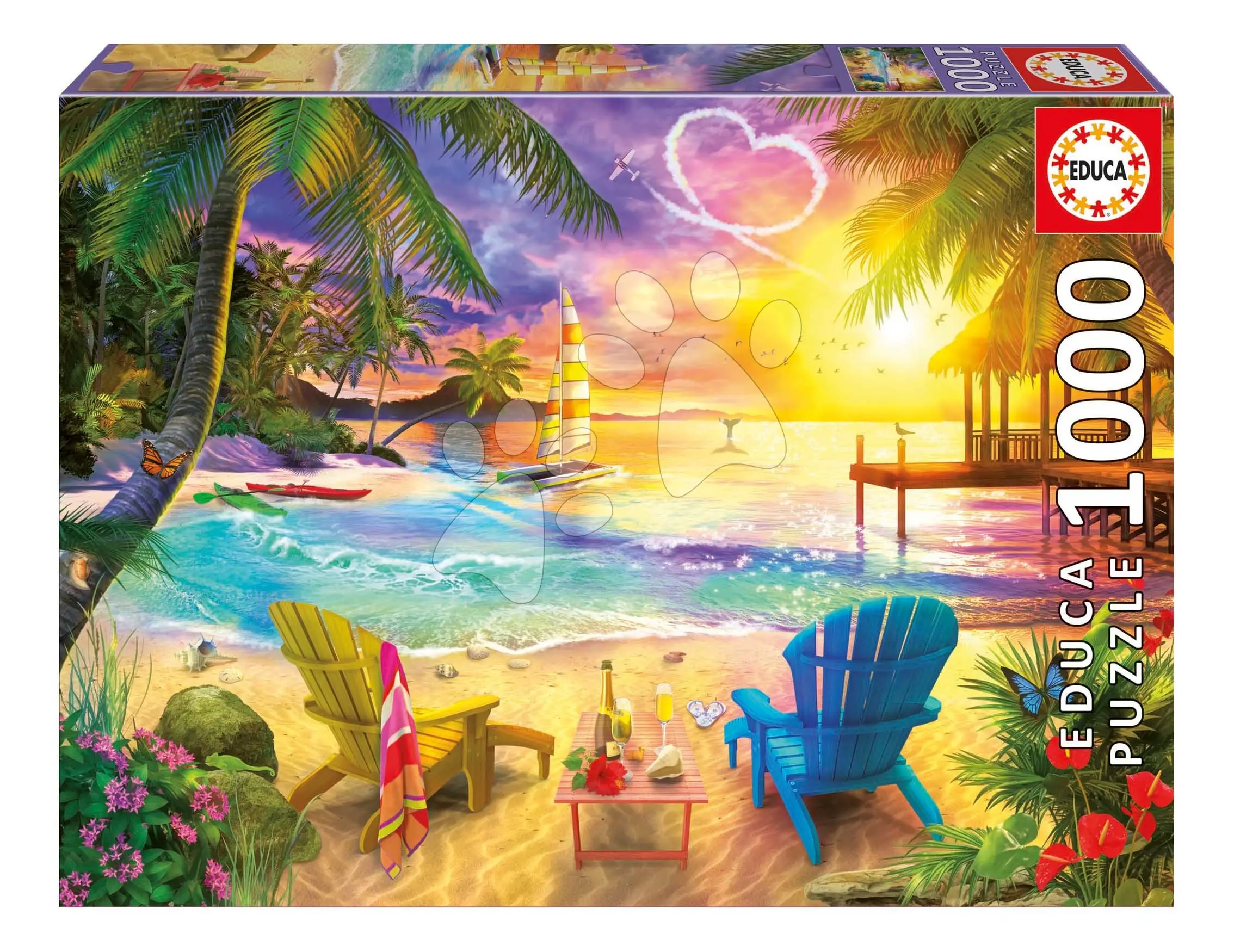 Puzzle Love Beach Educa 1000 dílků a Fix lepidlo