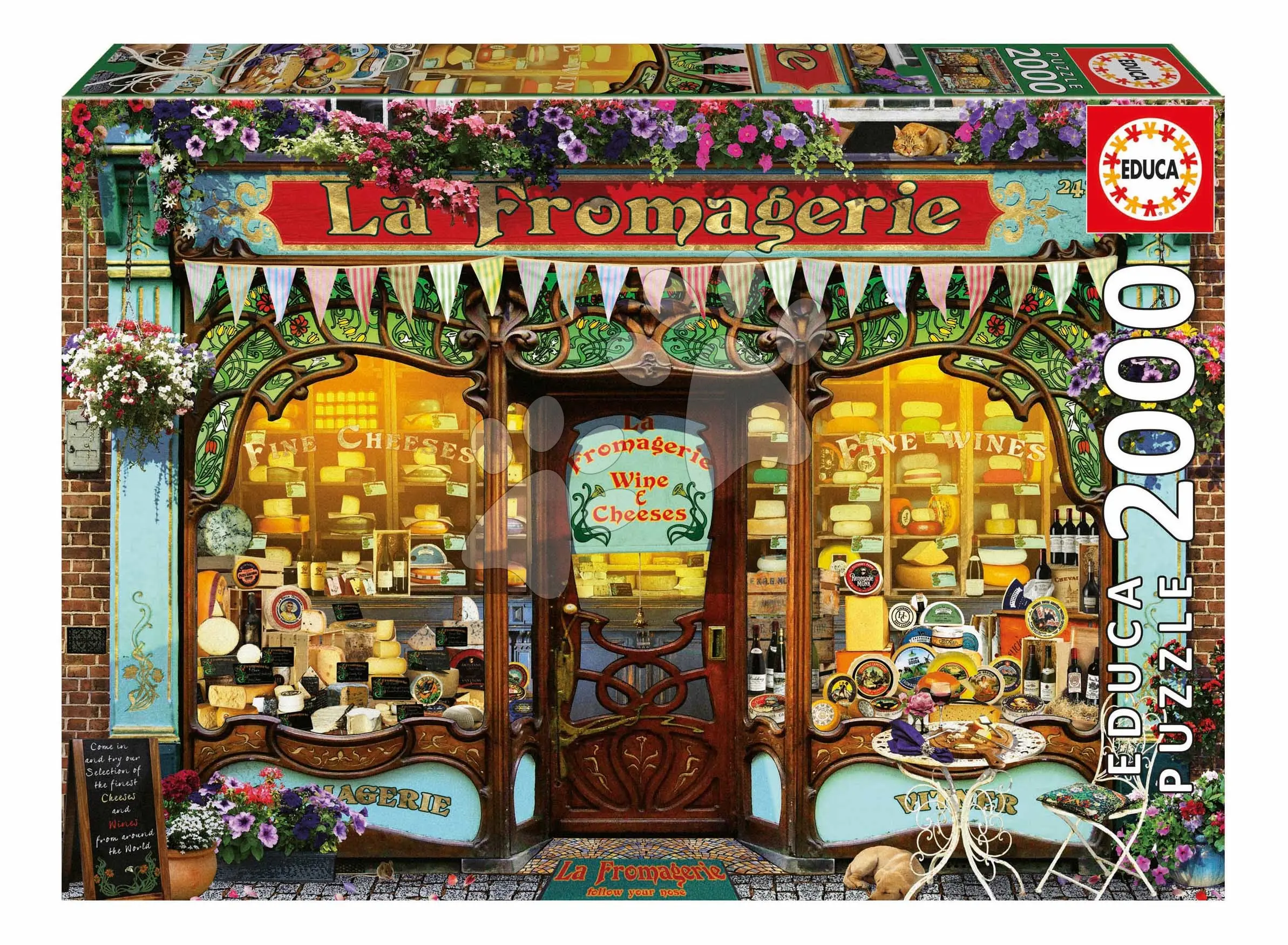 Puzzle The Fine Cheese Shop Educa 2000 dílků a Fix lepidlo