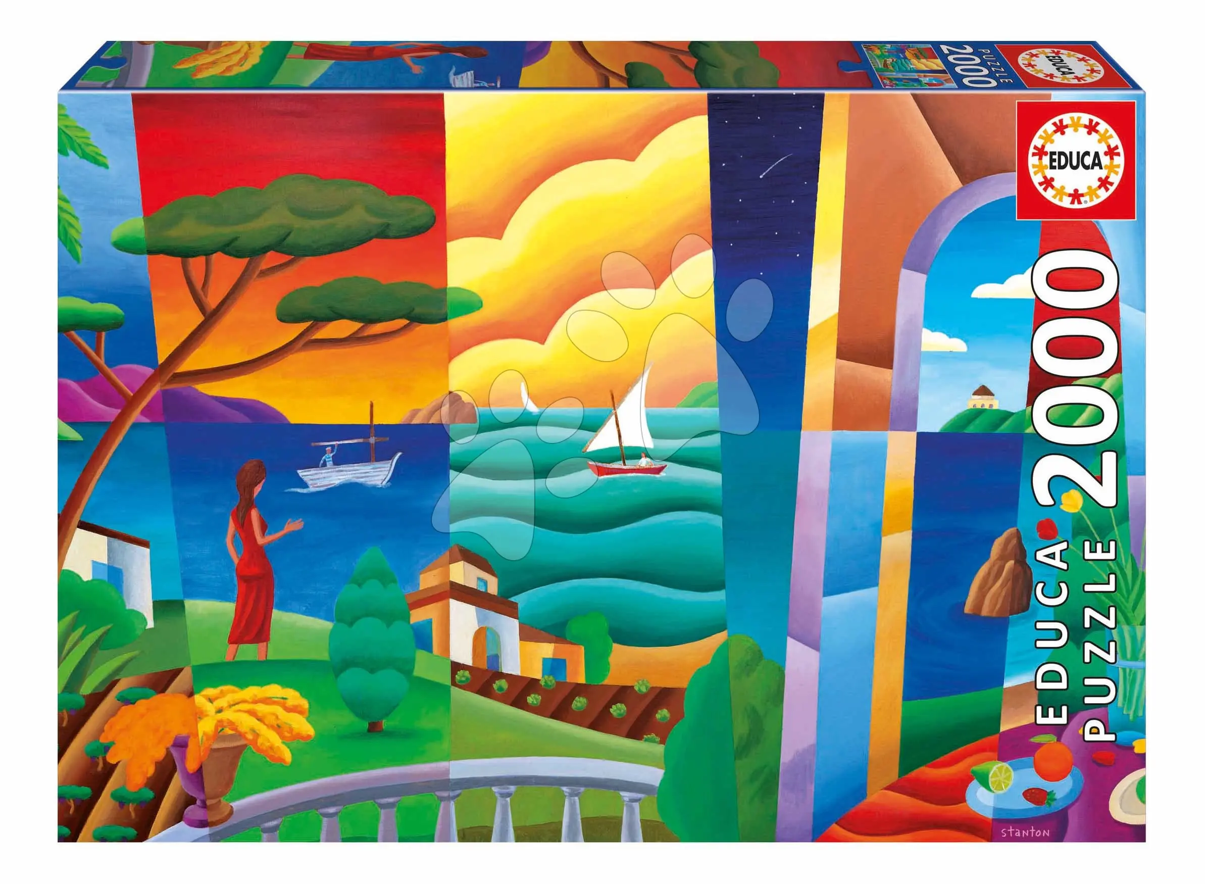 Puzzle Philip Stanton Penelope Waits Educa 2000 dílků a Fix lepidlo