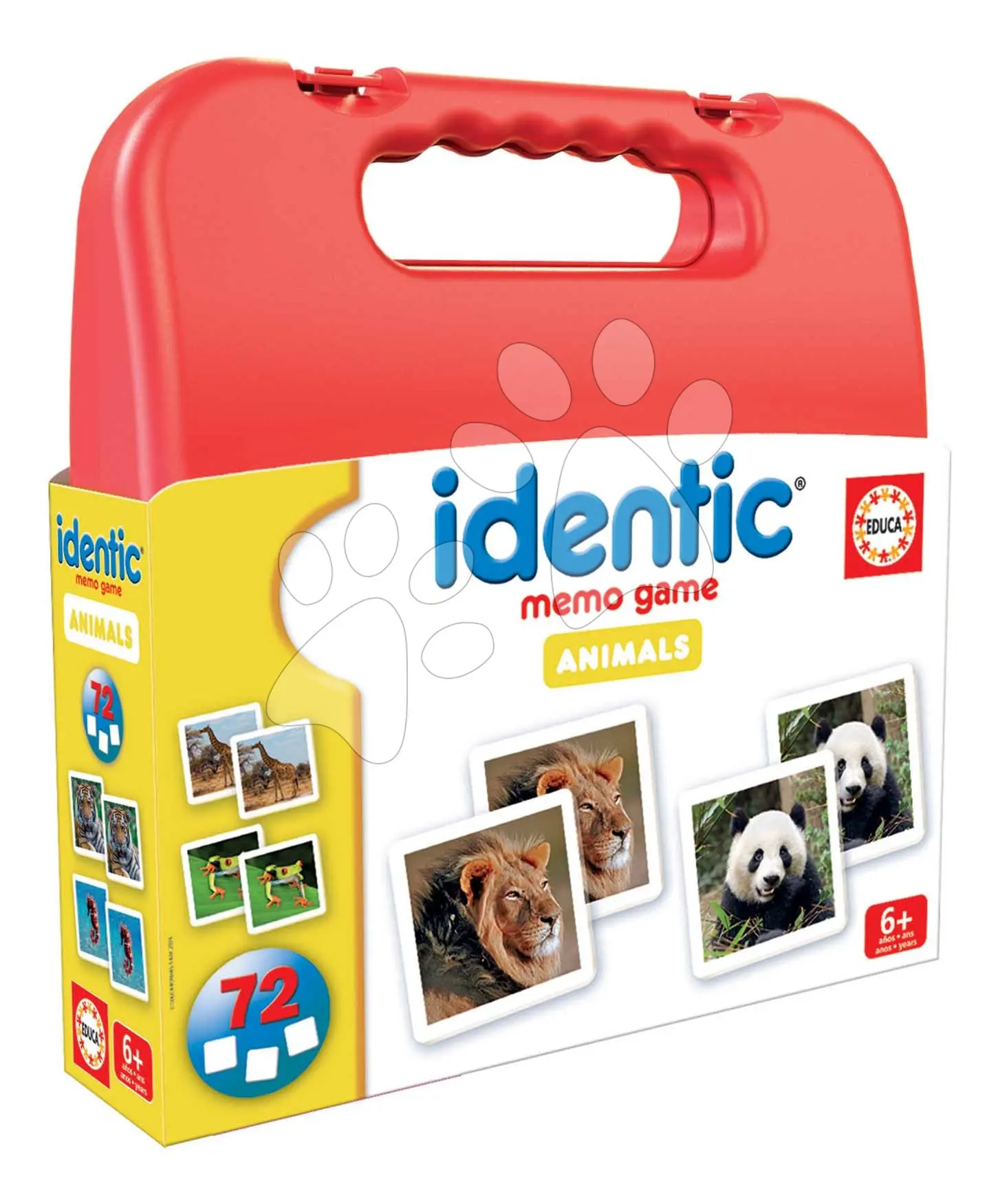 Pexeso v kufříku Identic Memo Game Animals Educa paměťová hra 72 karet od 6 let