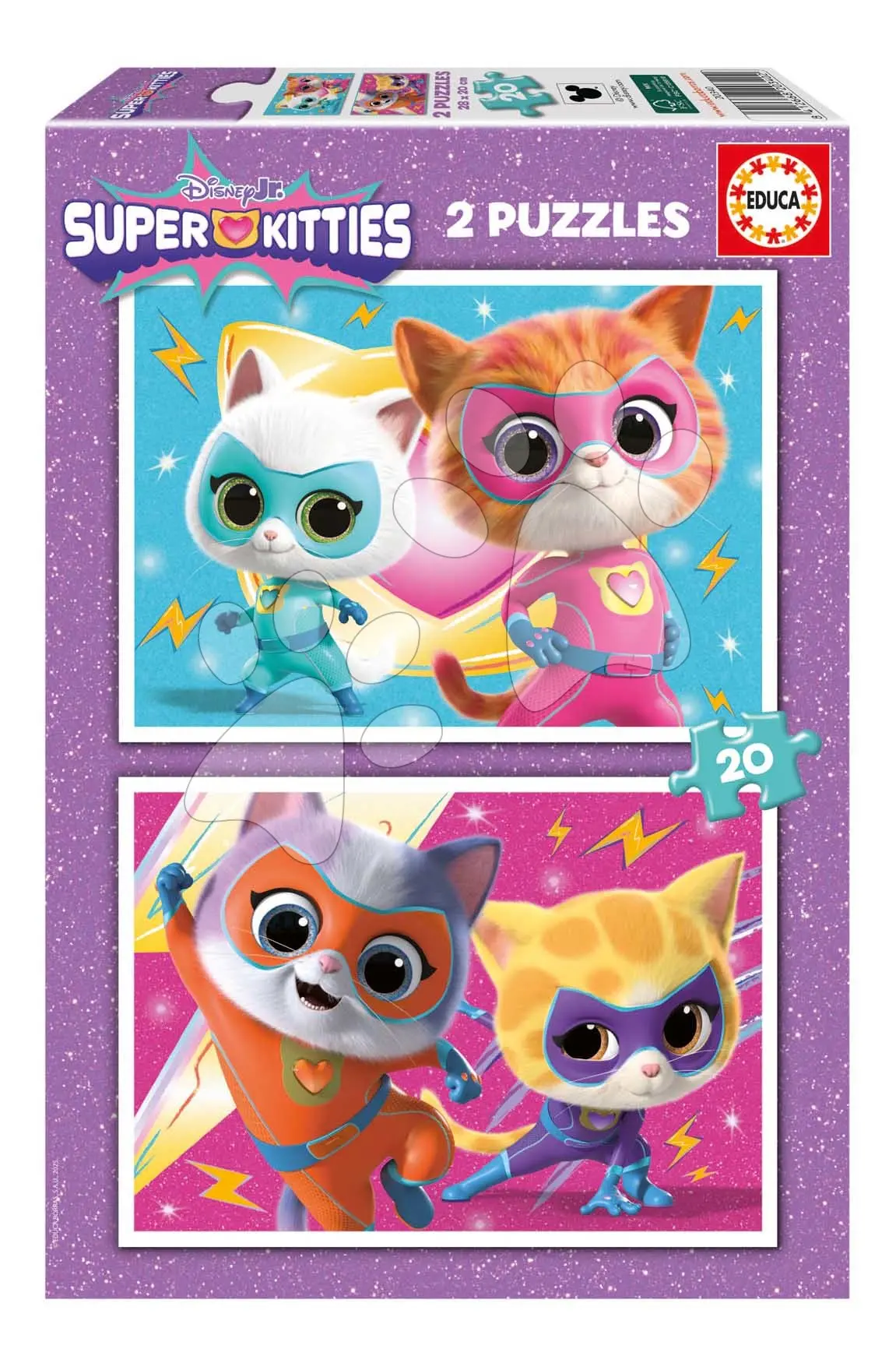 Puzzle Super Kitties Disney Educa 2 x 20 dílků