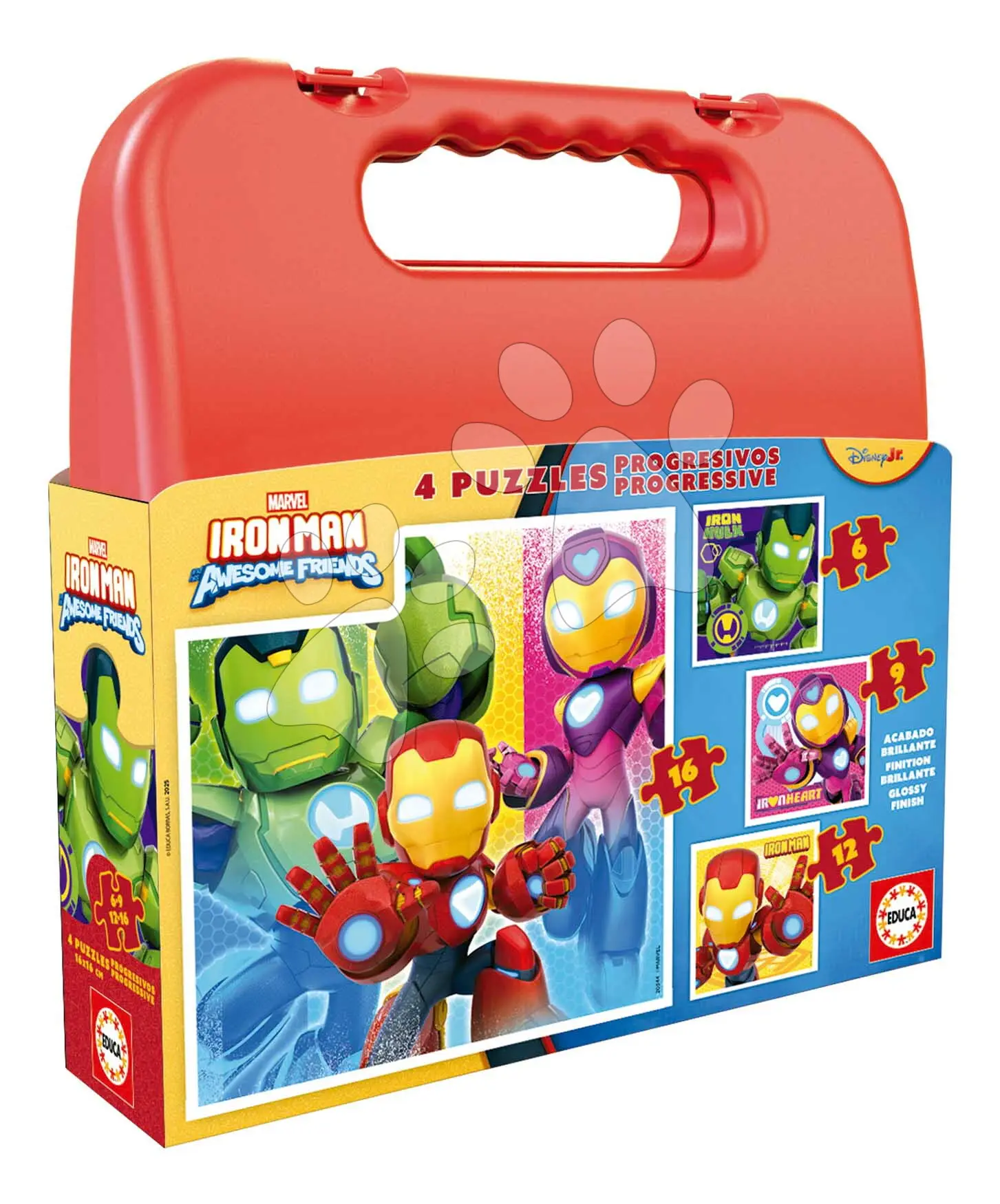 Puzzle v kufříku Iron Man and his awesome Friends Progressive Educa progresivní 6-9-12-16 dílů