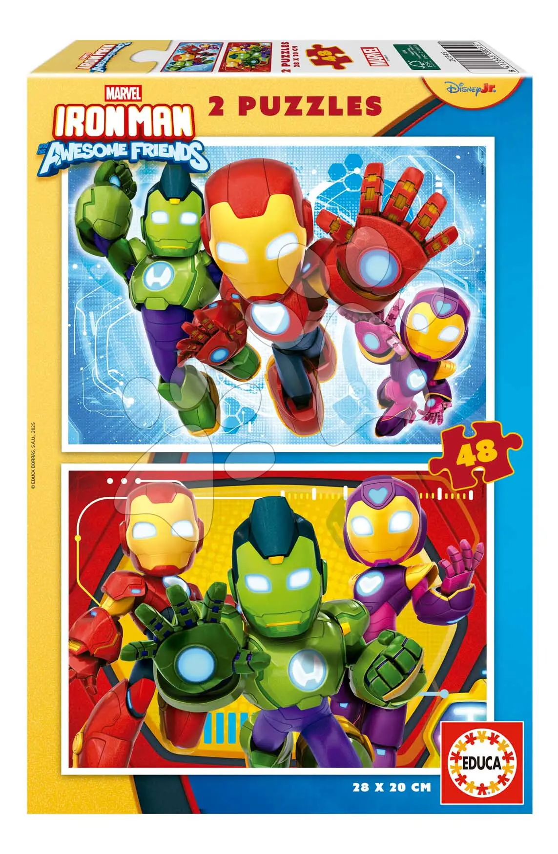 Puzzle Iron Man and His Awesome Friends Educa 2 x 48 dílků od 4 let