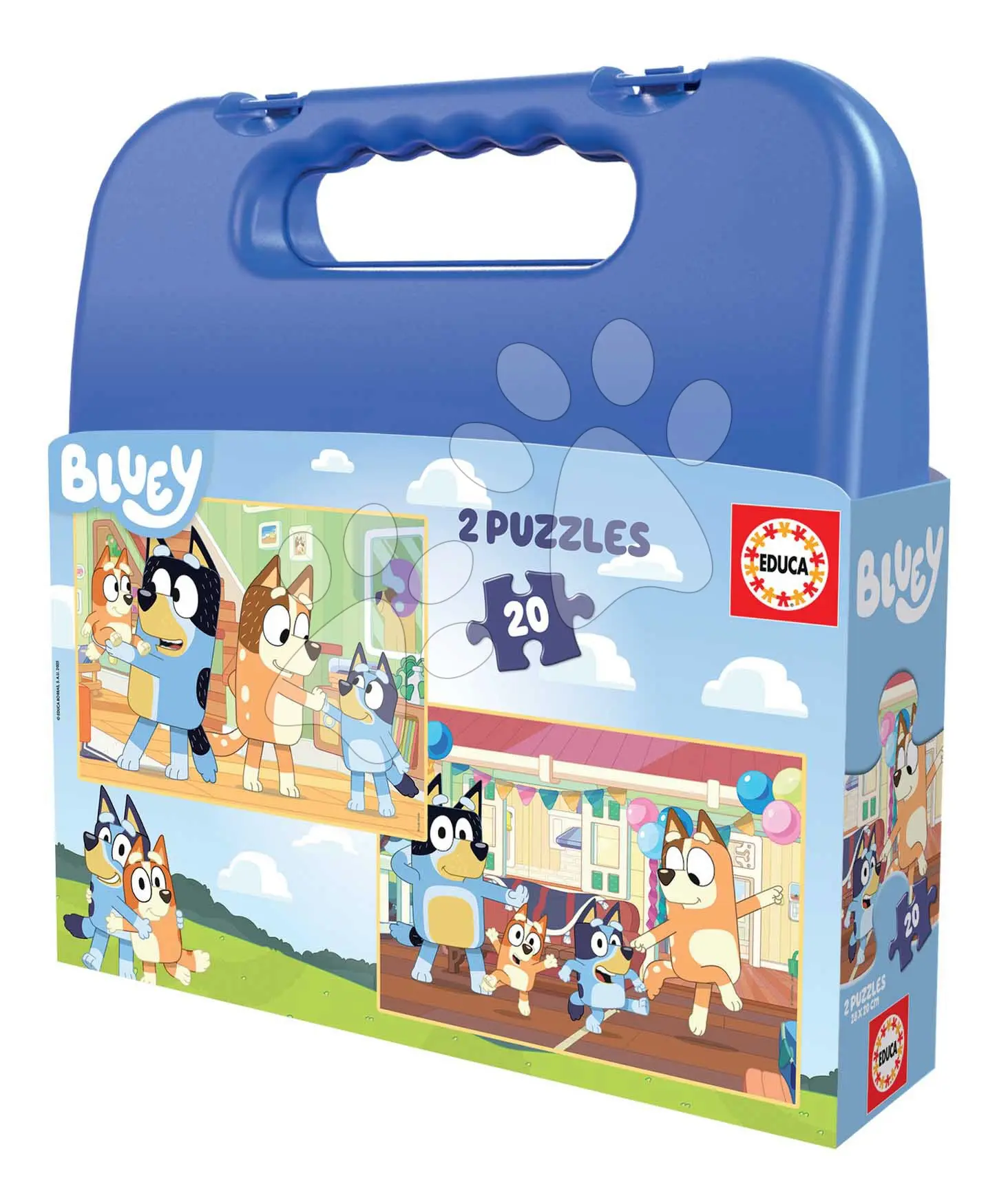 Puzzle v kufříku Bluey Educa 2 x 20 dílků
