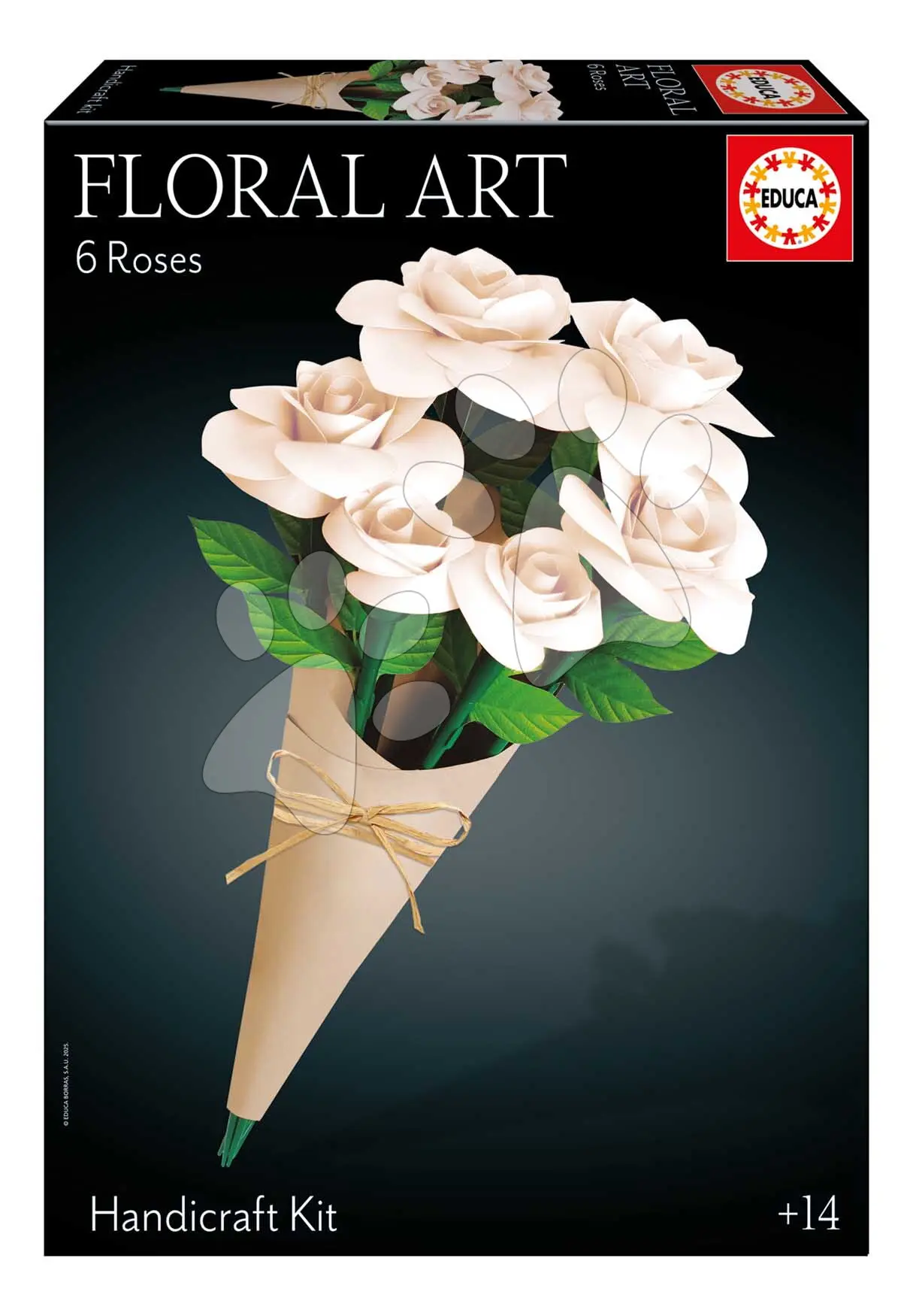 Kreativní tvoření Bílé růže Floral Art White Roses Educa poskládej si vlastní kytici od 14 let