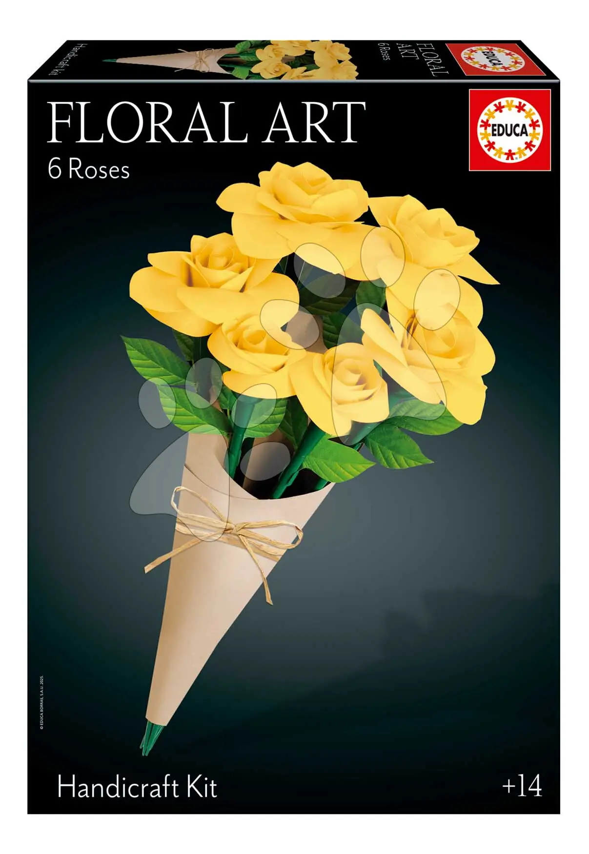 Kreativní tvoření Žluté růže Floral Art Yellow Roses Educa poskládej si vlastní kytici od 14 let