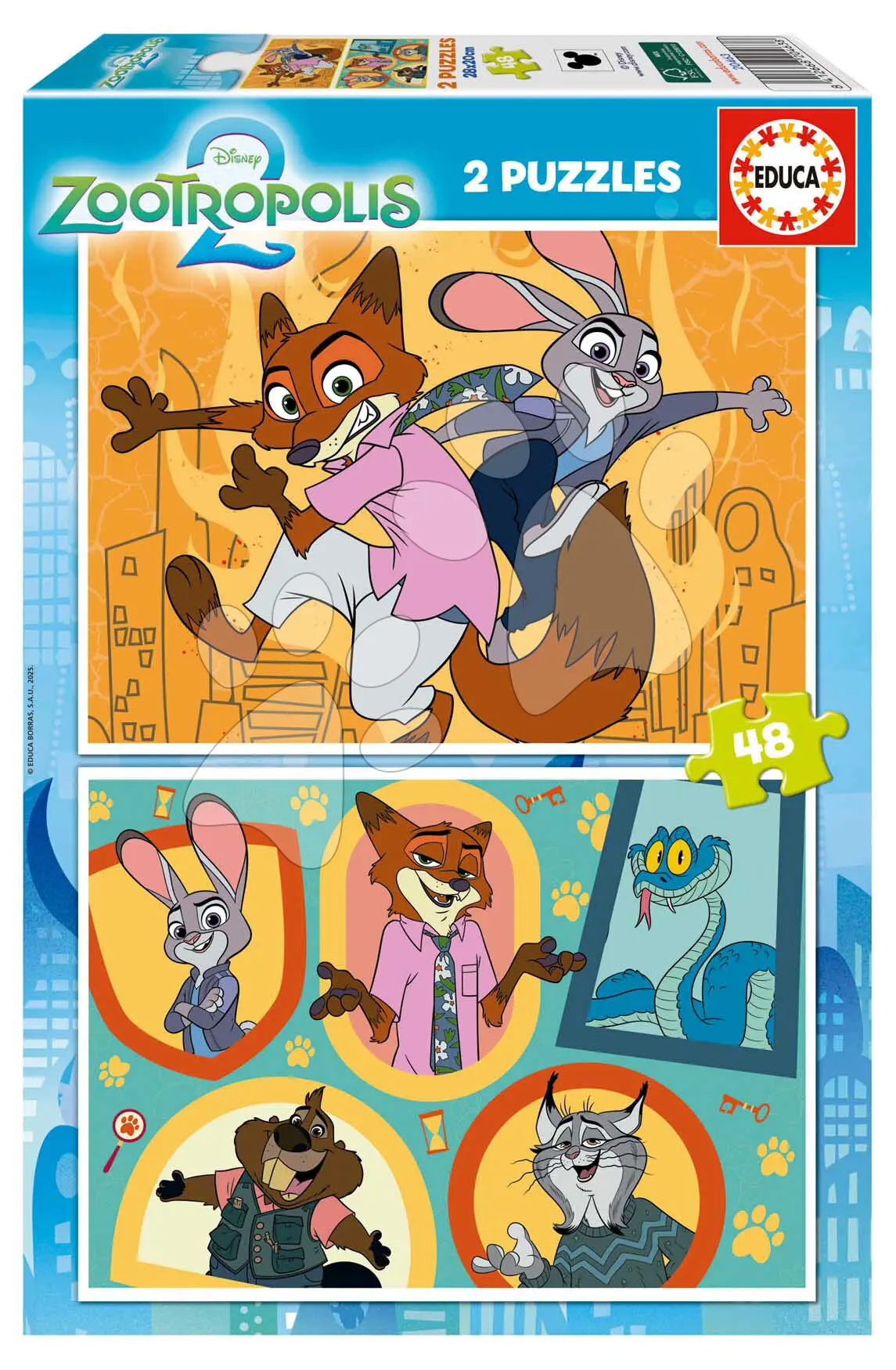 Puzzle Zootropolis 2 2x48 dílků
