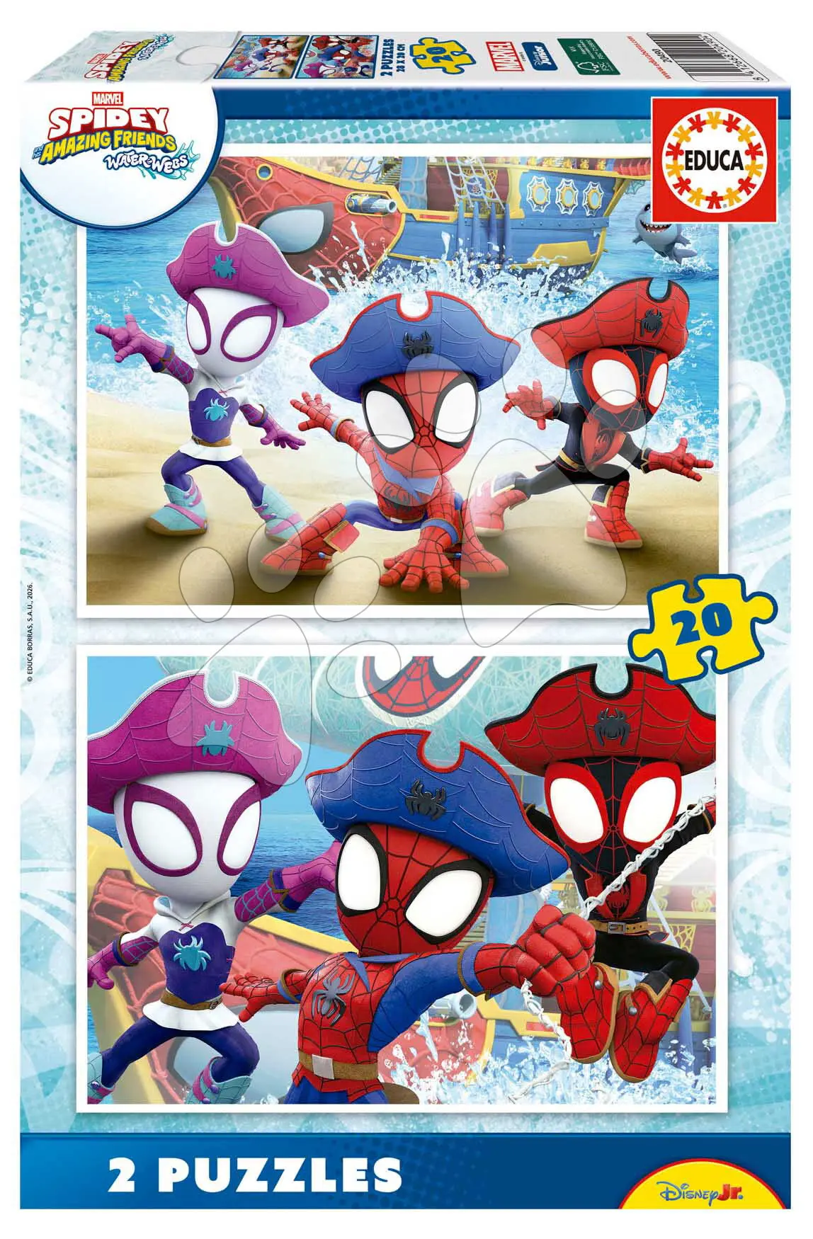Puzzle Spidey Waterwebs Educa 2 x 20 dílků