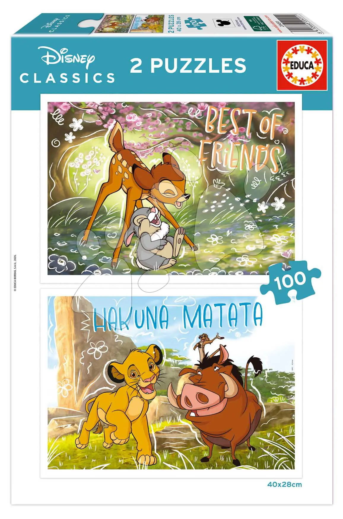 Puzzle Disney Classic Educa 2 × 100 dílků od 6 let
