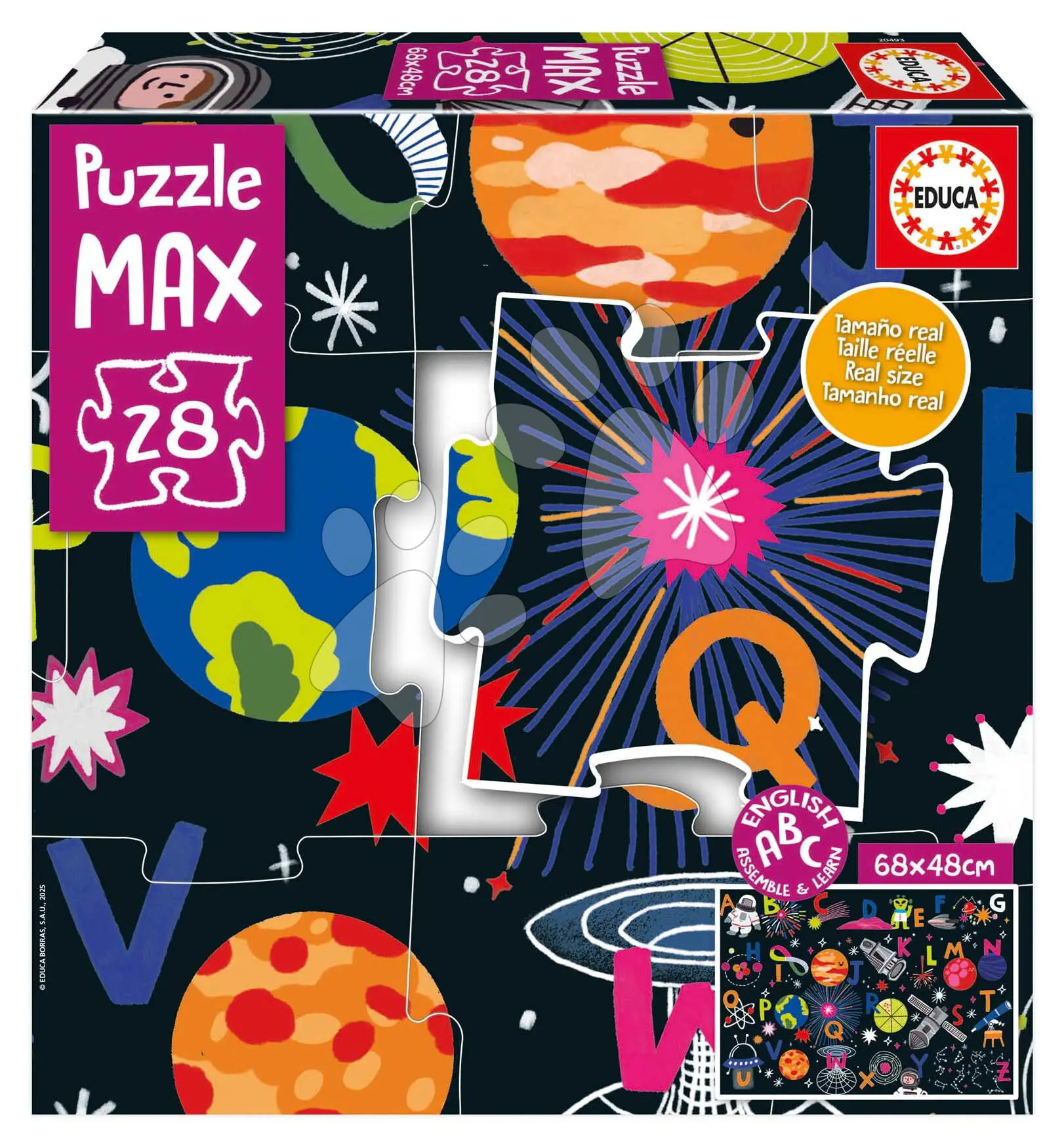 Puzzle Alphabet MAX Space Educa 28 velkých dílků