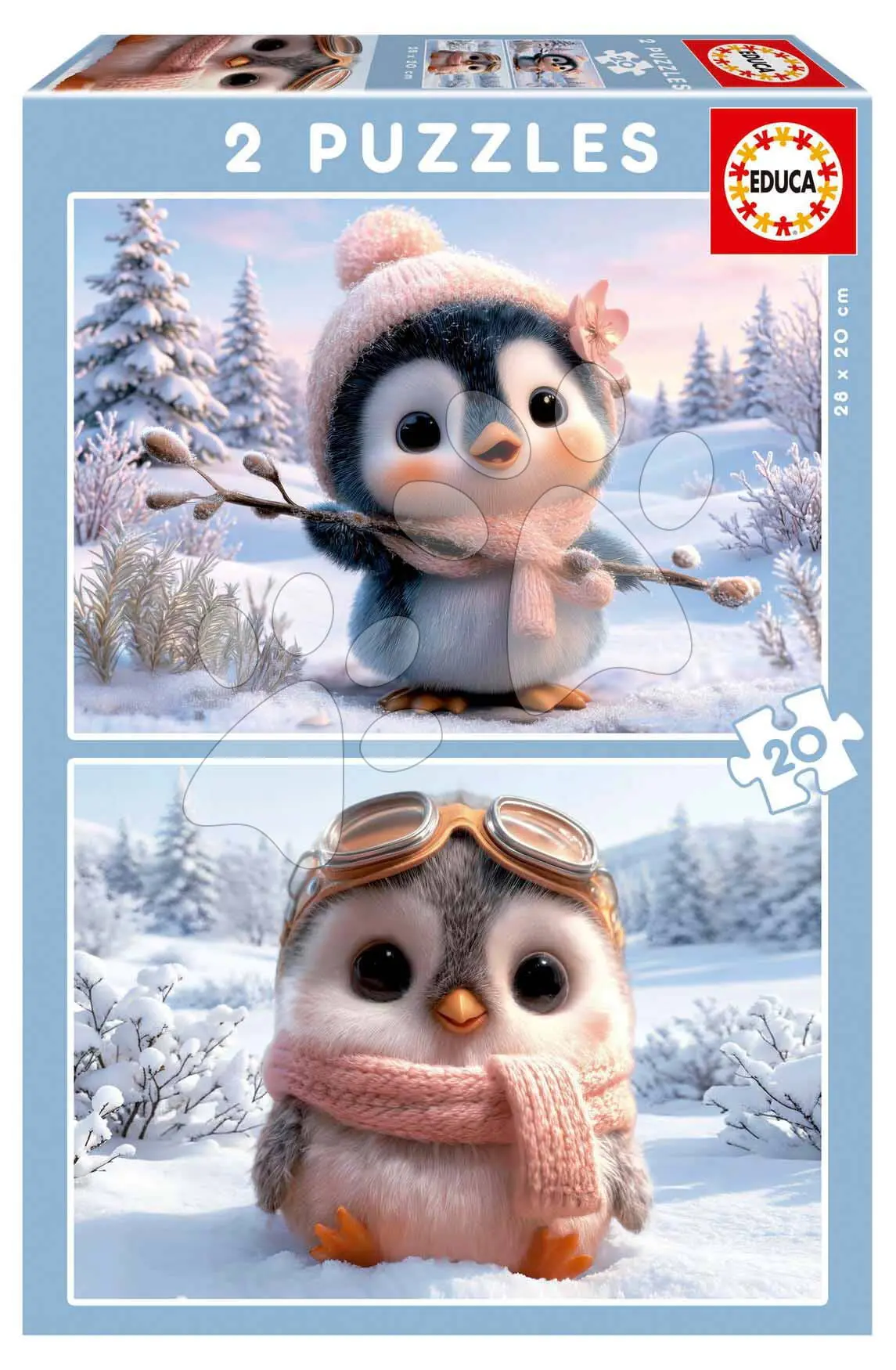 Puzzle Cute Penguins Educa 2 x 20 dílků