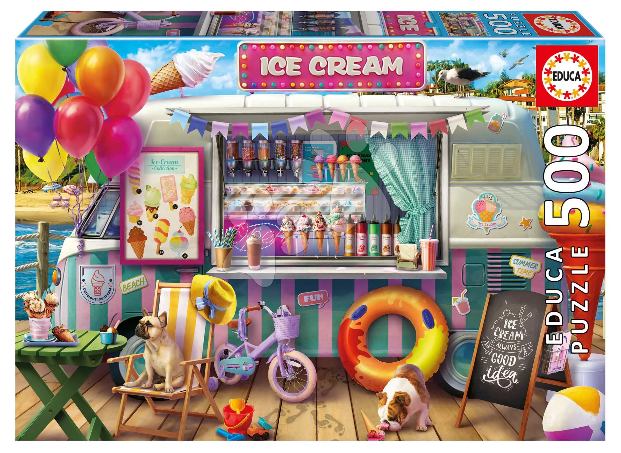 Puzzle Ice Cream Van Educa 500 dílků a Fix lepidlo