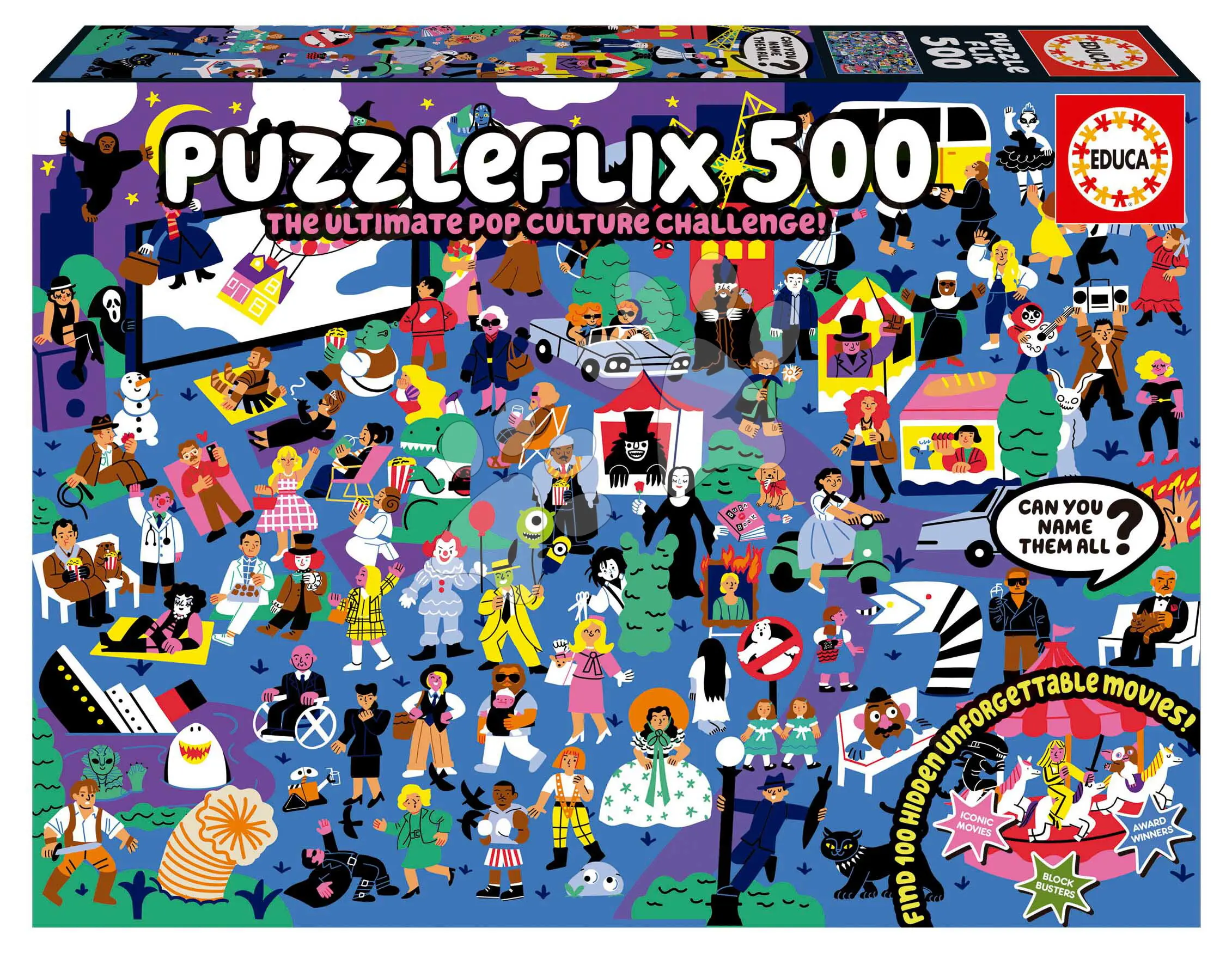 Puzzle PuzzleFlix Educa 500 dílků a Fix lepidlo