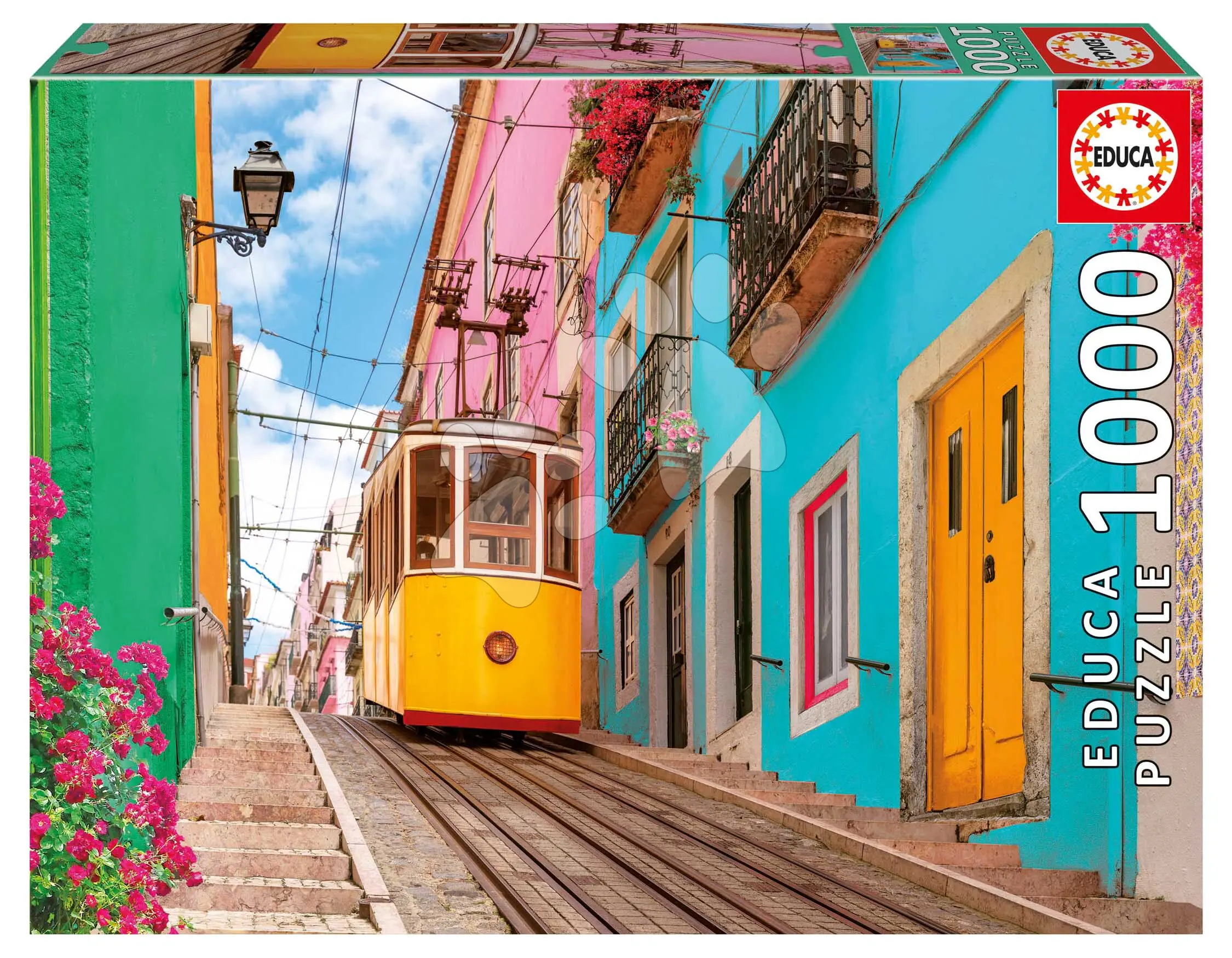 Puzzle Colourful Lisbon Educa 1000 dílků a Fix lepidlo