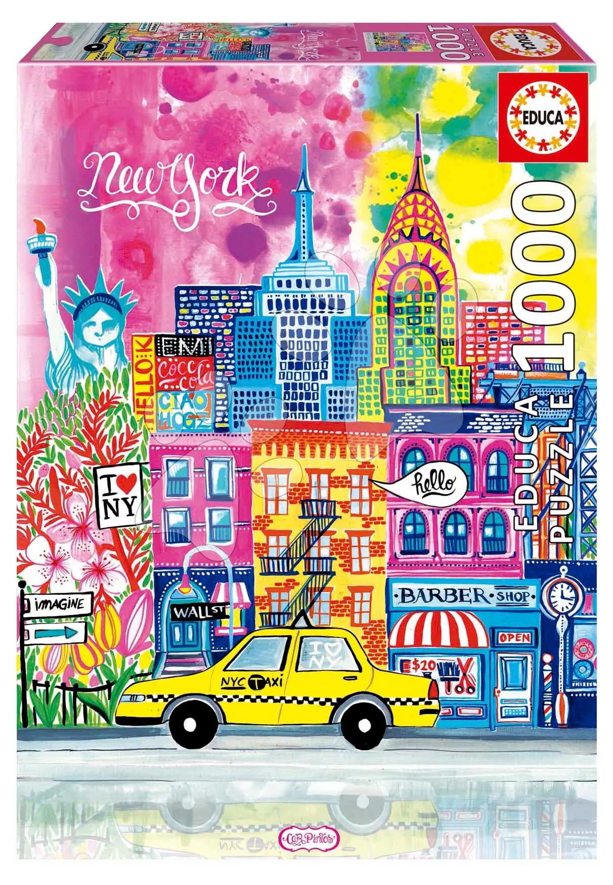 Puzzle New York By Car Pintos Educa 1000 dílků a Fix lepidlo
