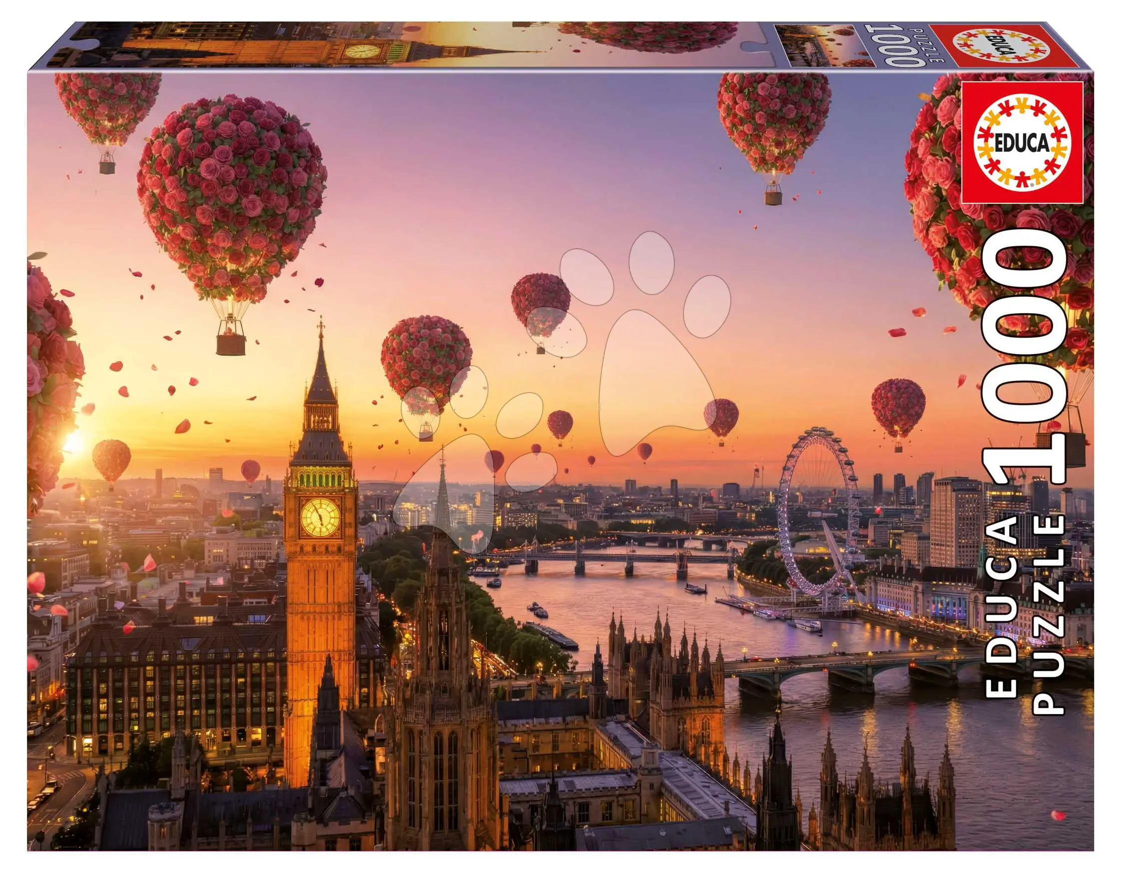 Puzzle London in Bloom Educa 1000 dílků a Fix lepidlo