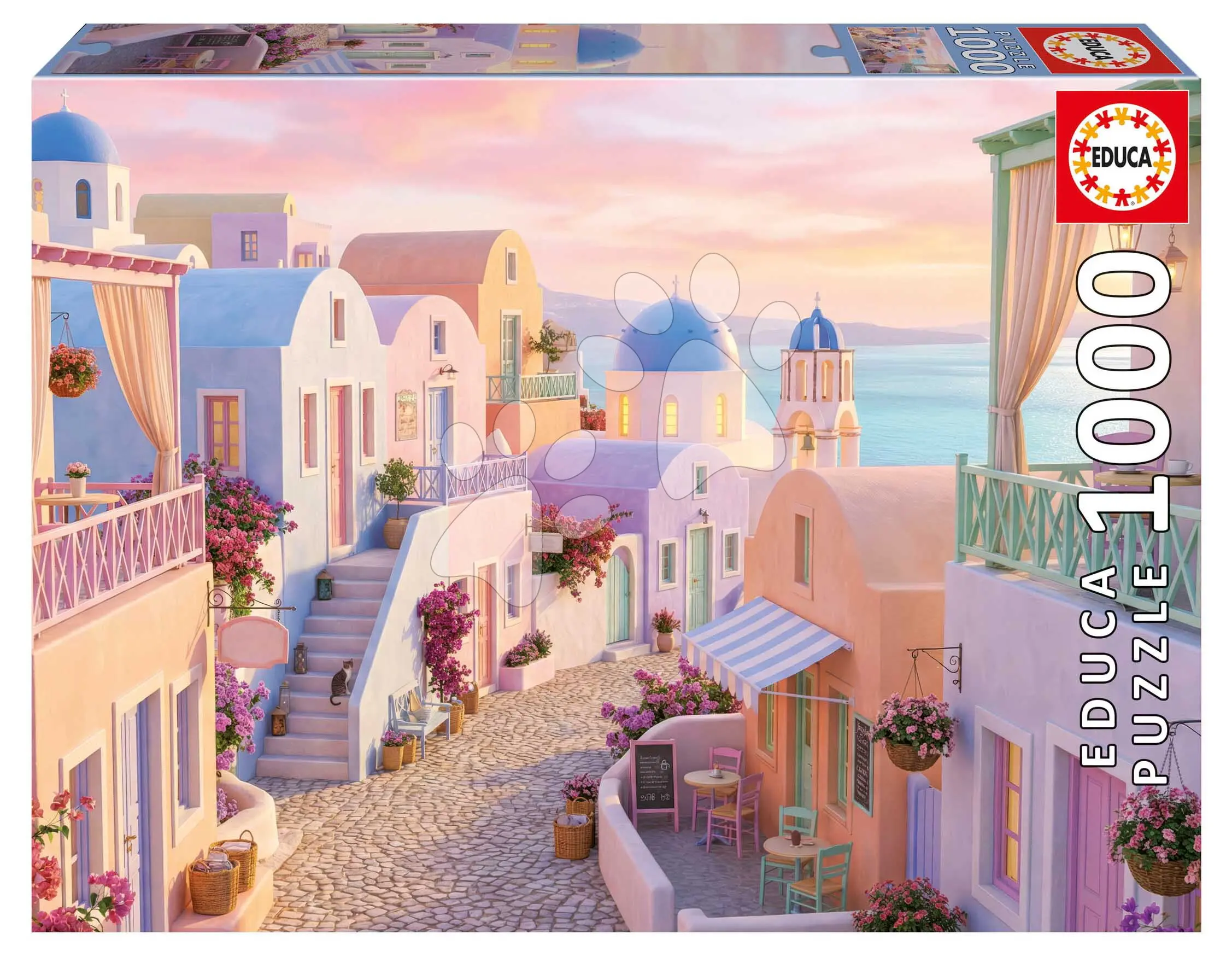 Puzzle Dreamy Santorini Educa 1000 dílků a Fix lepidlo
