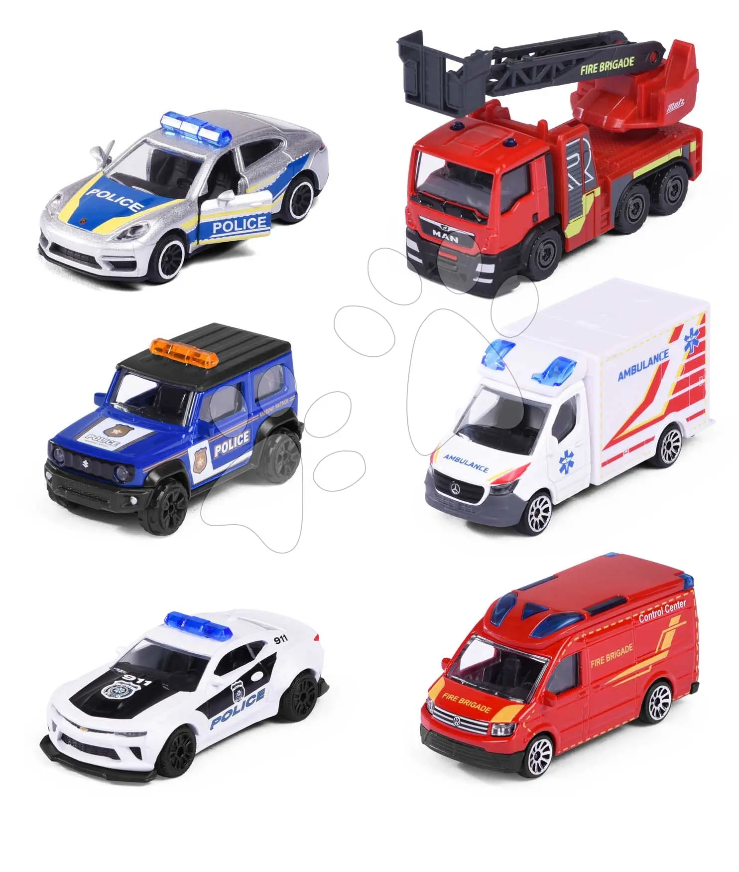 Autíčko zásahové S.O.S. Vehicles Majorette otevíratelné 7,5 cm délka 6 různých druhů