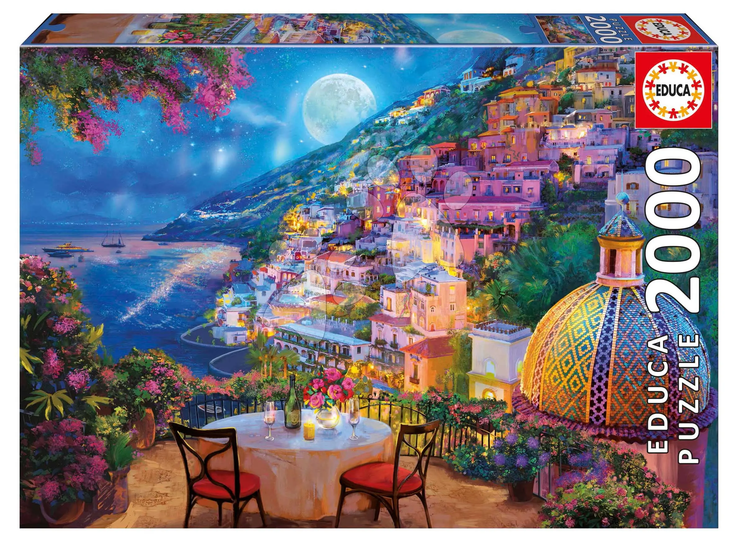 Puzzle Positane Date Night Educa 2000 dílků a Fix lepidlo