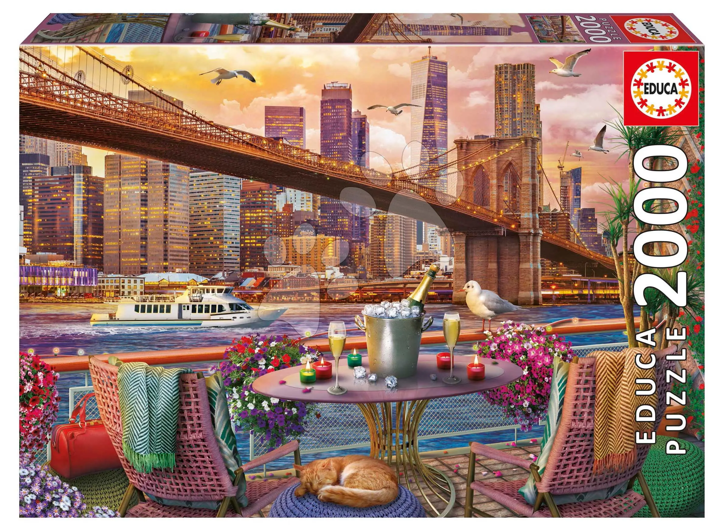 Puzzle Romantická večeře v New Yorku 2000 dílků
