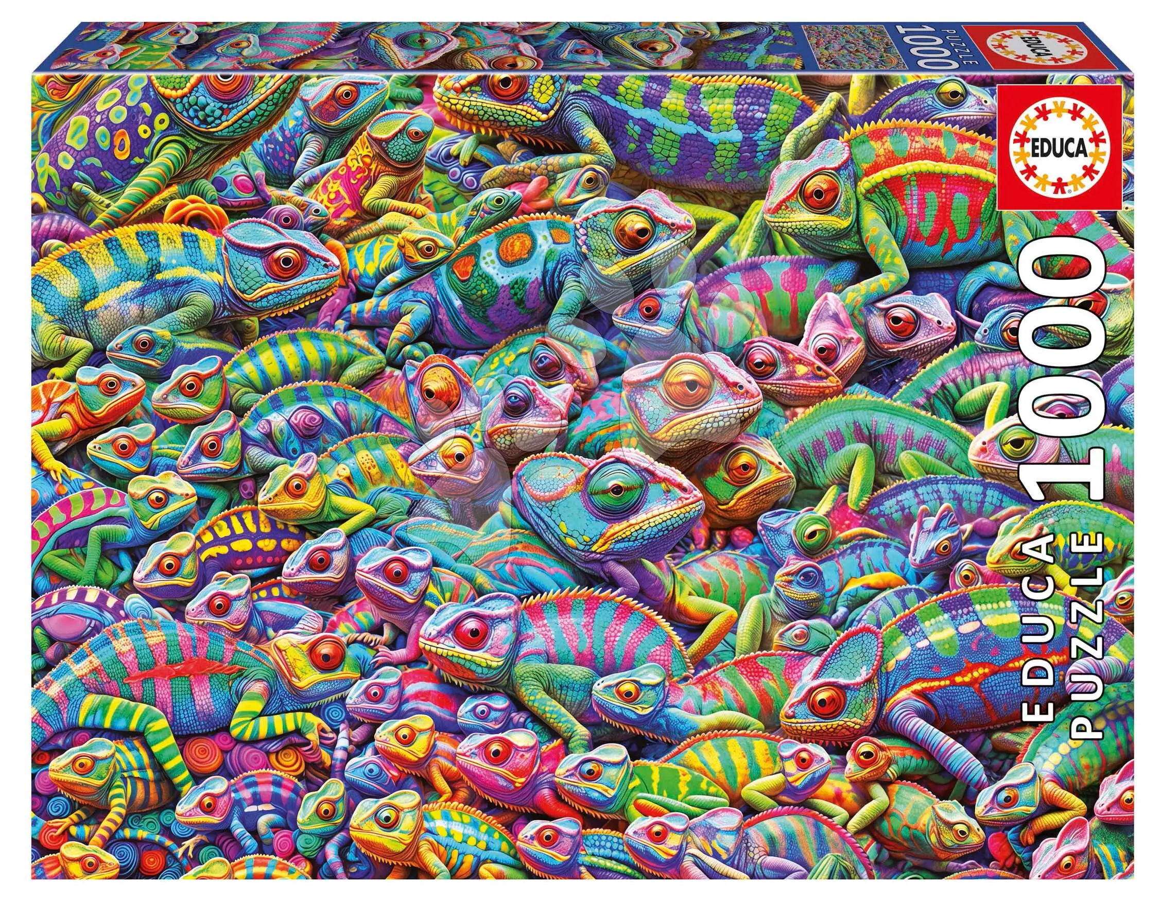 Puzzle Chameleon Chaos Extreme Educa 1000 dílků a Fix lepidlo