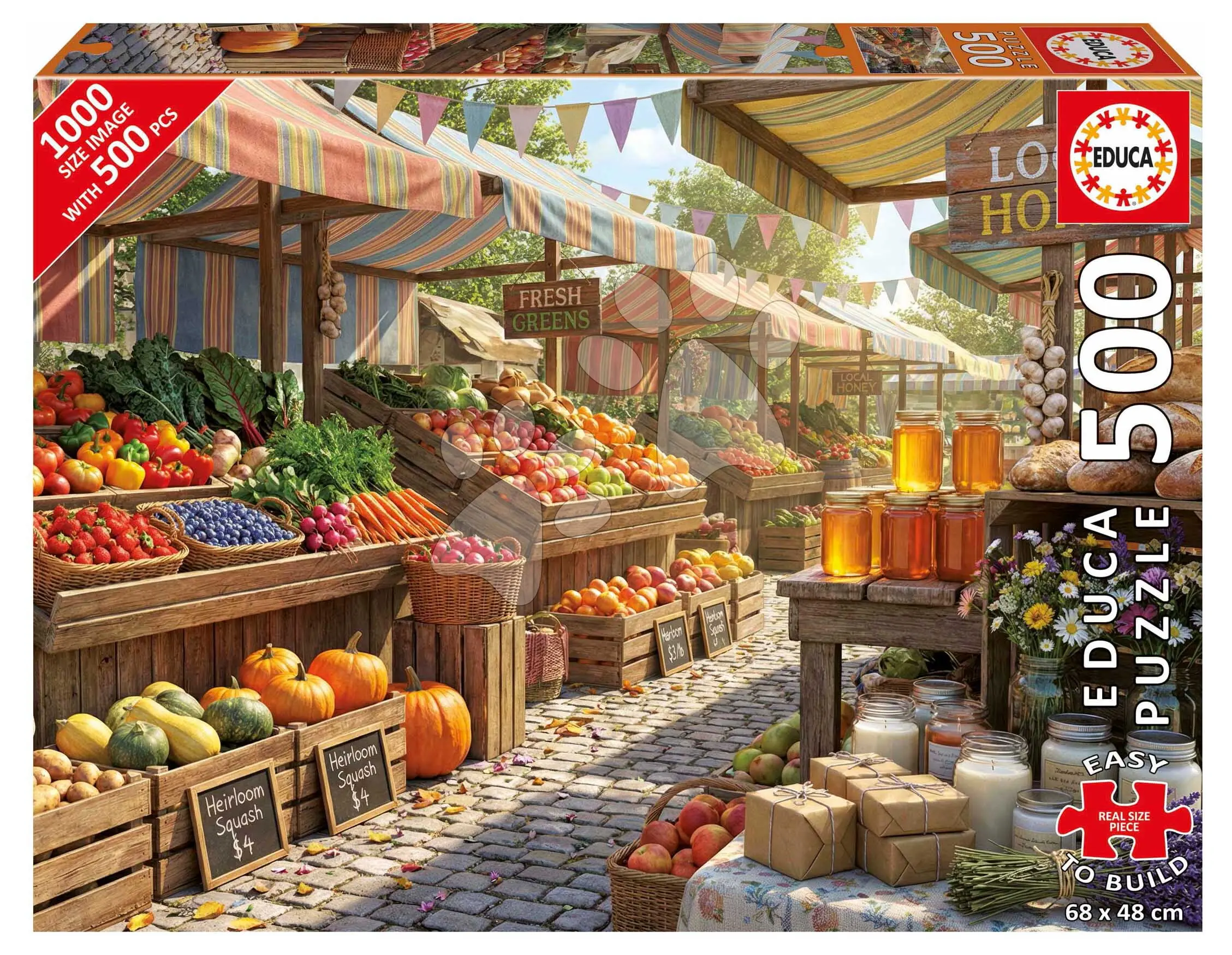 Puzzle Slunečný farmářský trh 500 dílků