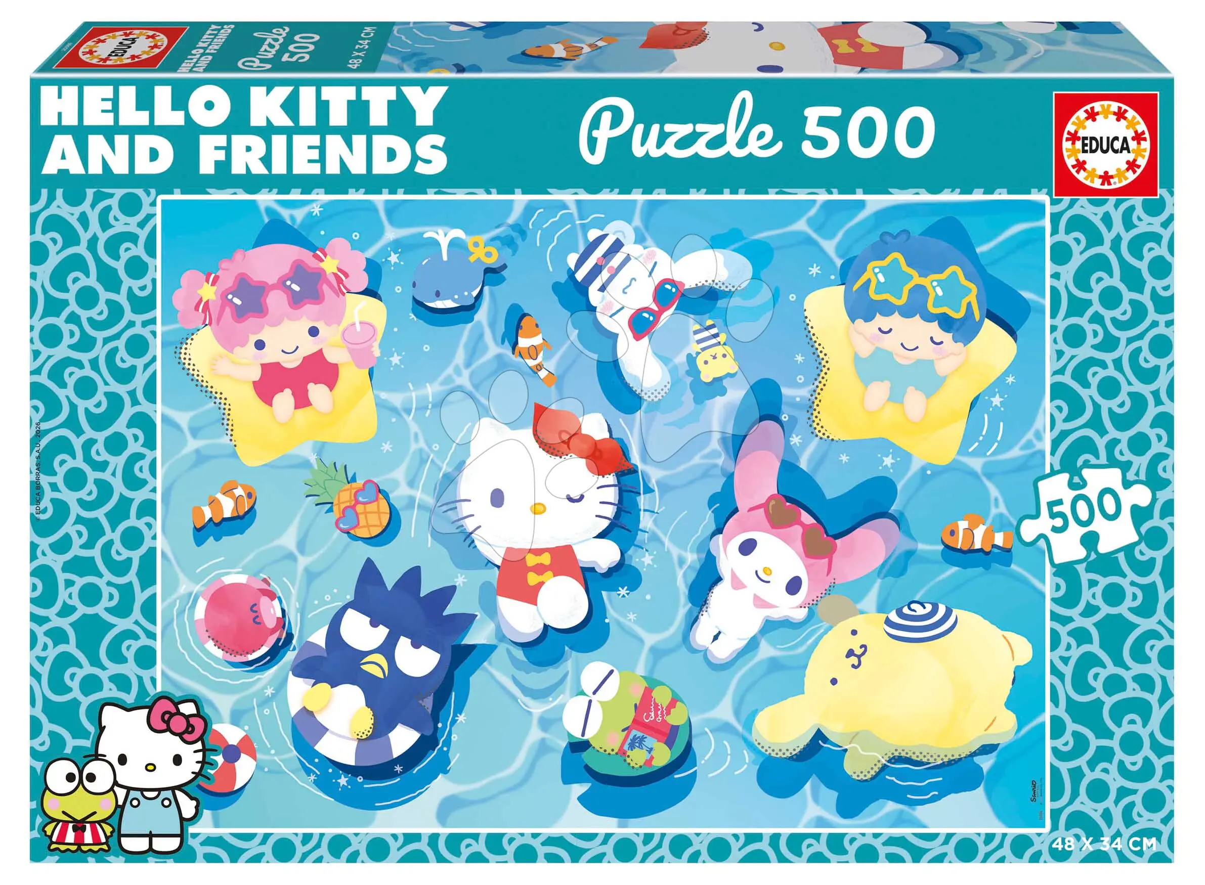 Puzzle Hello Kitty & Friends Educa 500 dílků a Fix lepidlo od 11 let