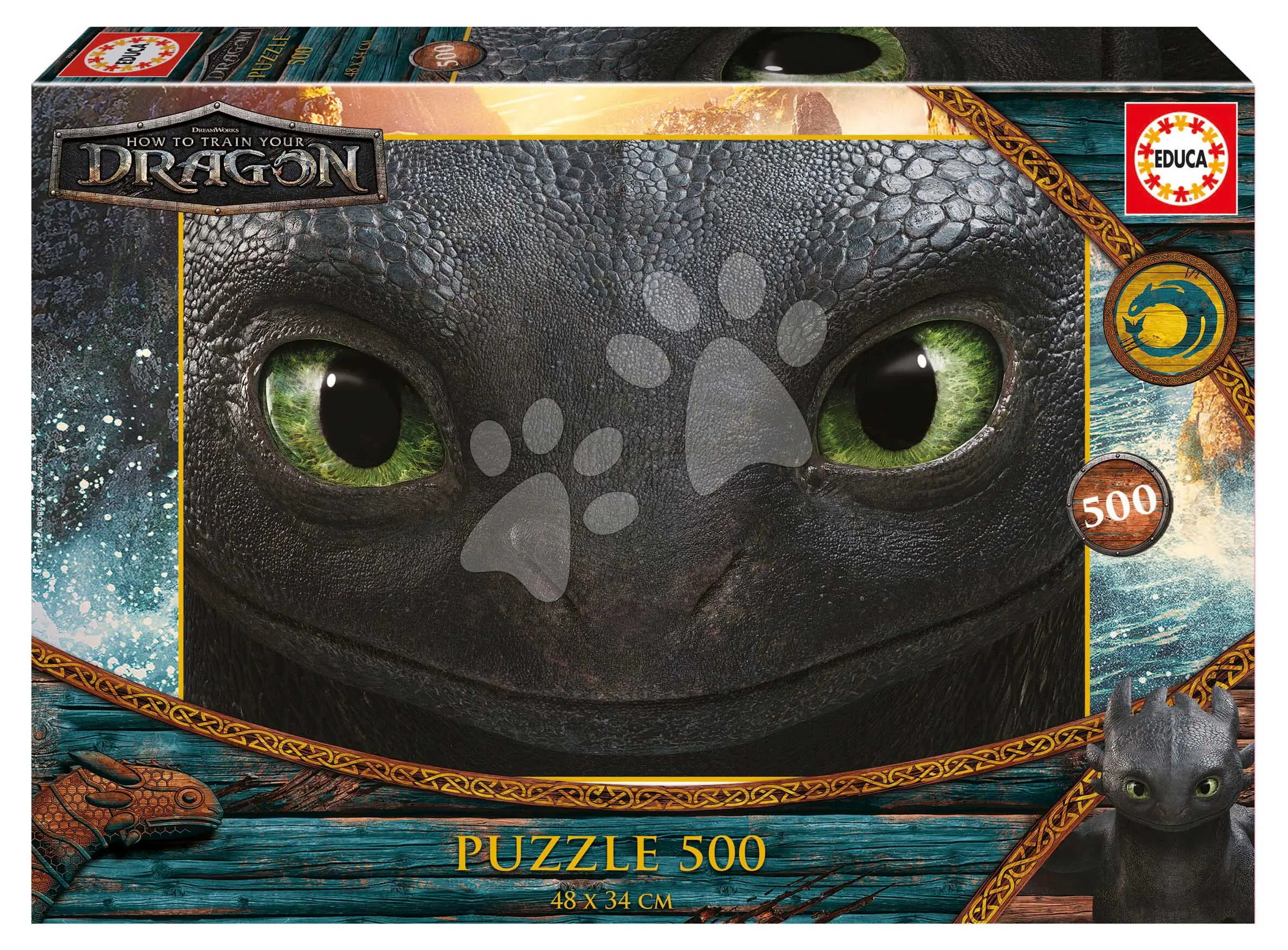 Puzzle How to train your dragon Educa 500 dílků a Fix lepidlo
