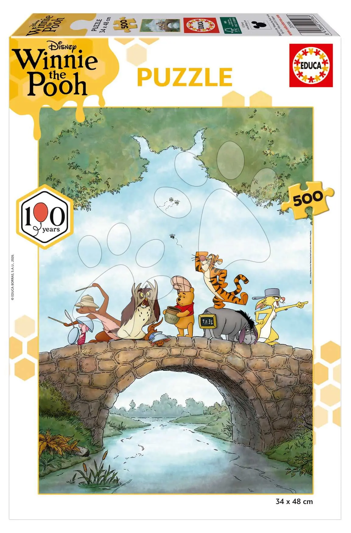 Puzzle Winnie the Pooh Educa 500 dílků a fix lepidlo