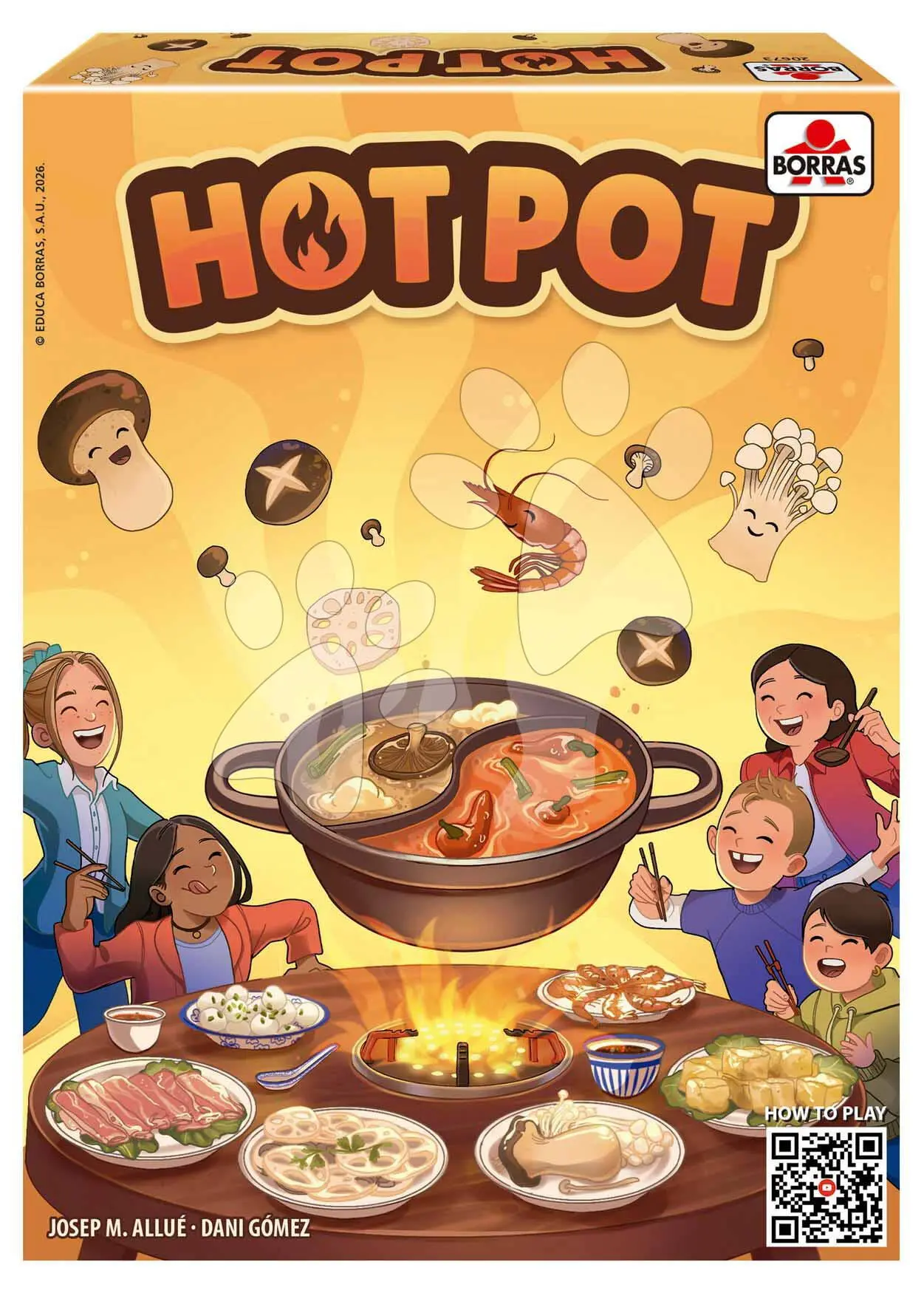 Společenská hra Hot Pot Party Educa s 96 kartičkami pro 2–6 hráčů od 8 let ve španělštině, angličtině, francouzštině a portugalštině