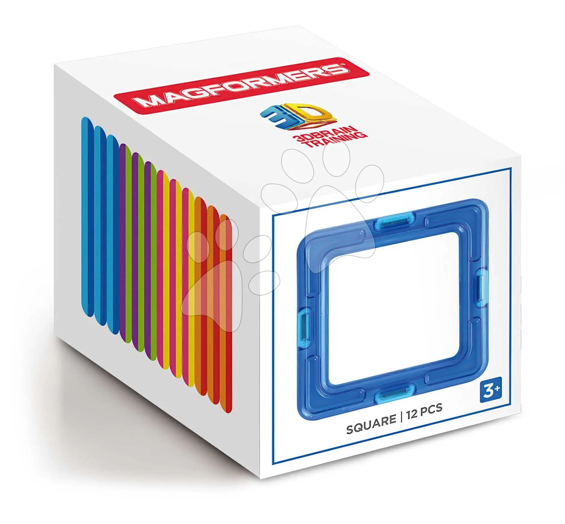 Rozšíření k magnetické stavebnici Čtverec Square Set  Magformers 12 dílů